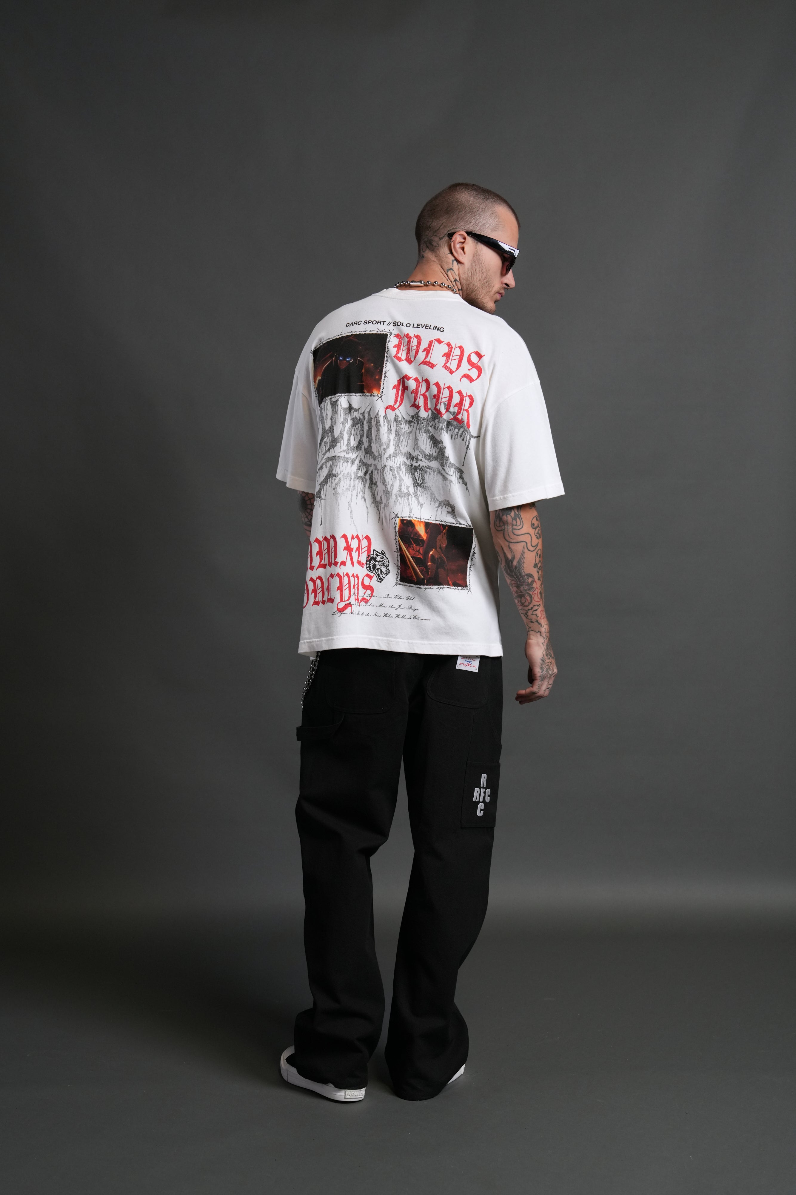 Demon Knight "Premium" Oversized Tee in Cream
