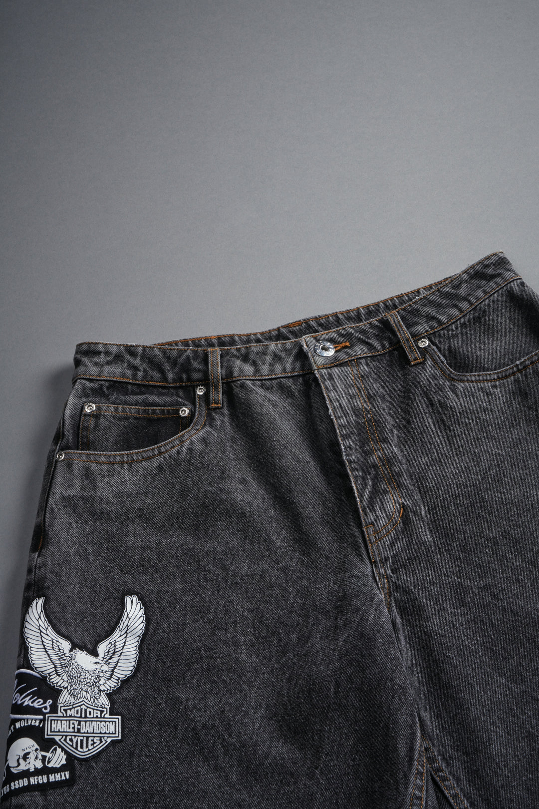 Brotherhood Ash Denim Jean Short in Black