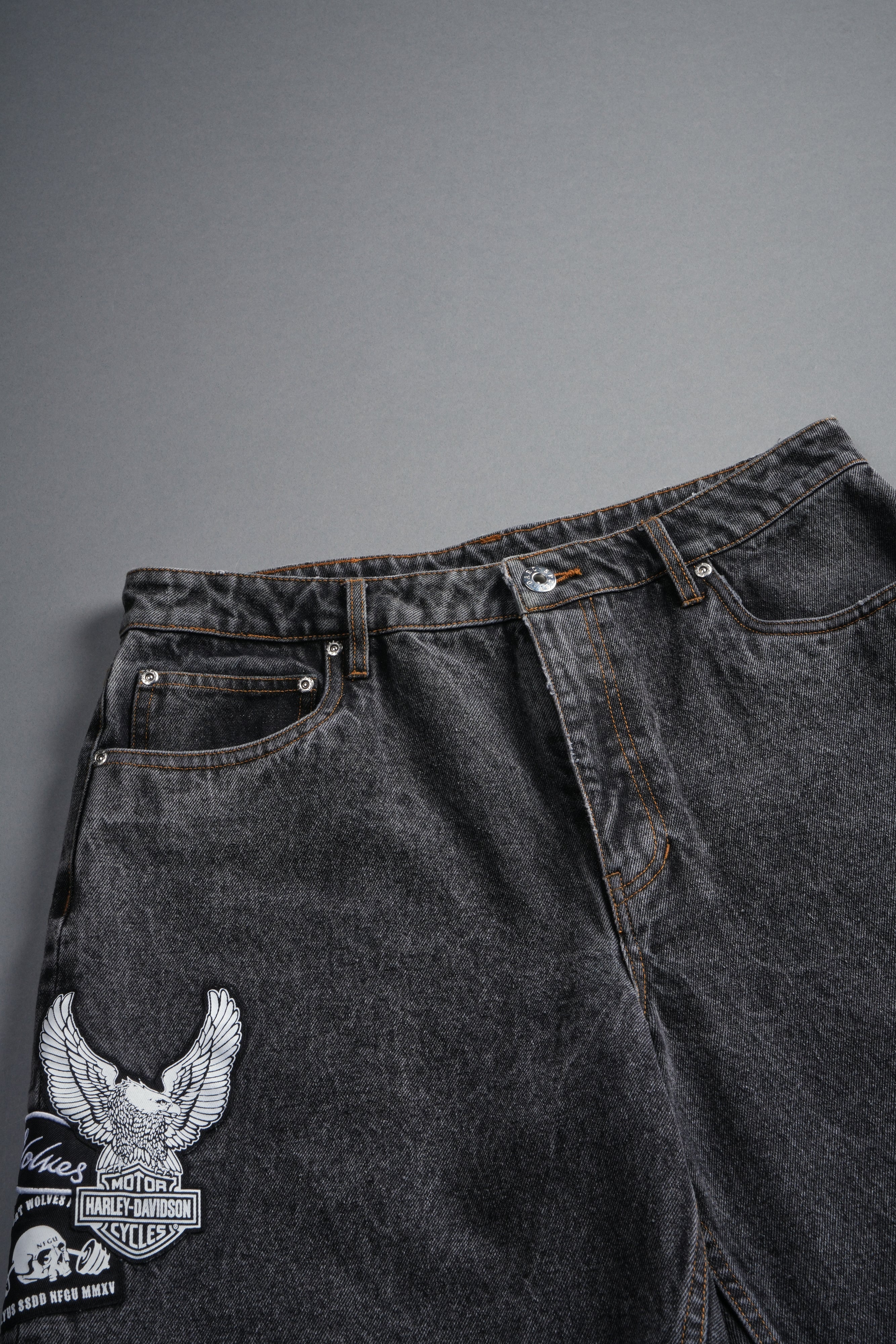 Brotherhood Ash Denim Jean Short in Black
