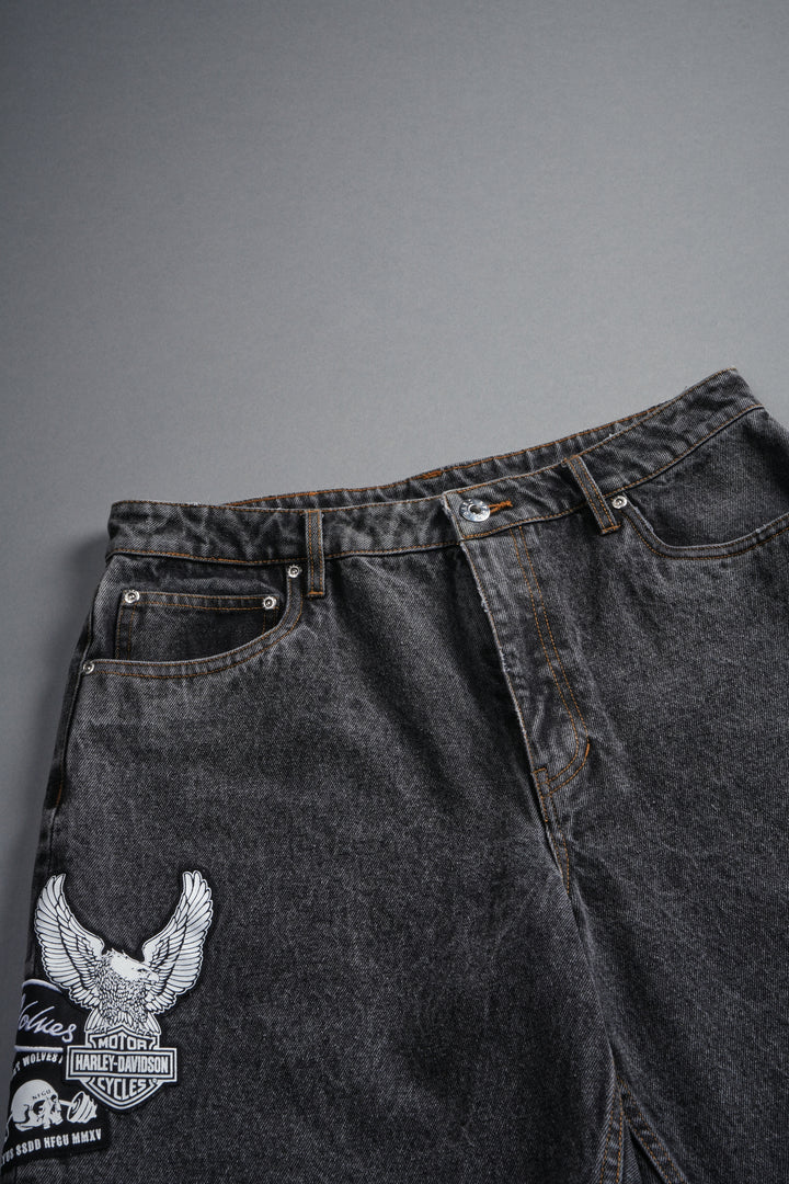 Brotherhood Ash Denim Jean Short in Black
