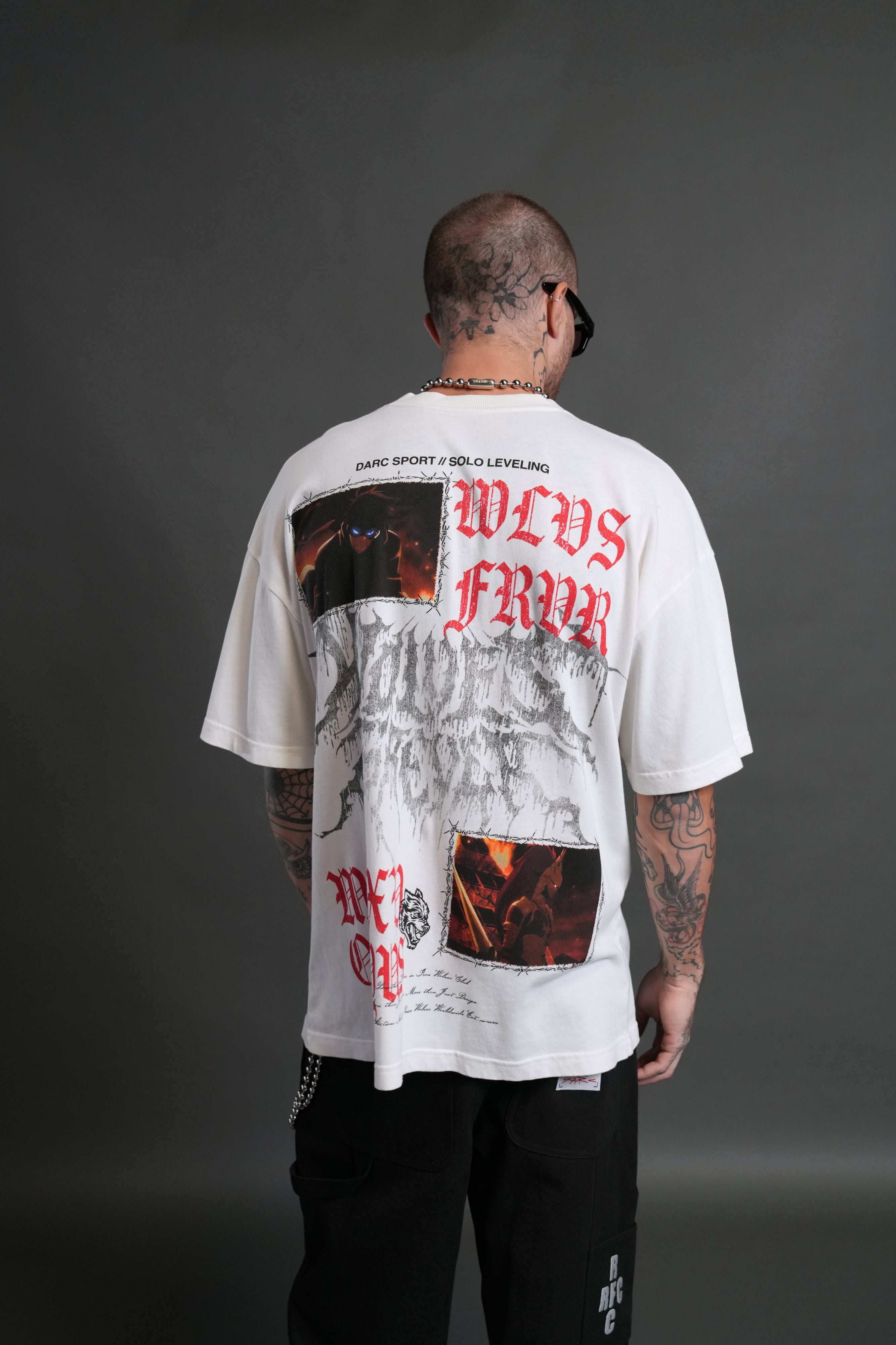 Demon Knight "Premium" Oversized Tee in Cream