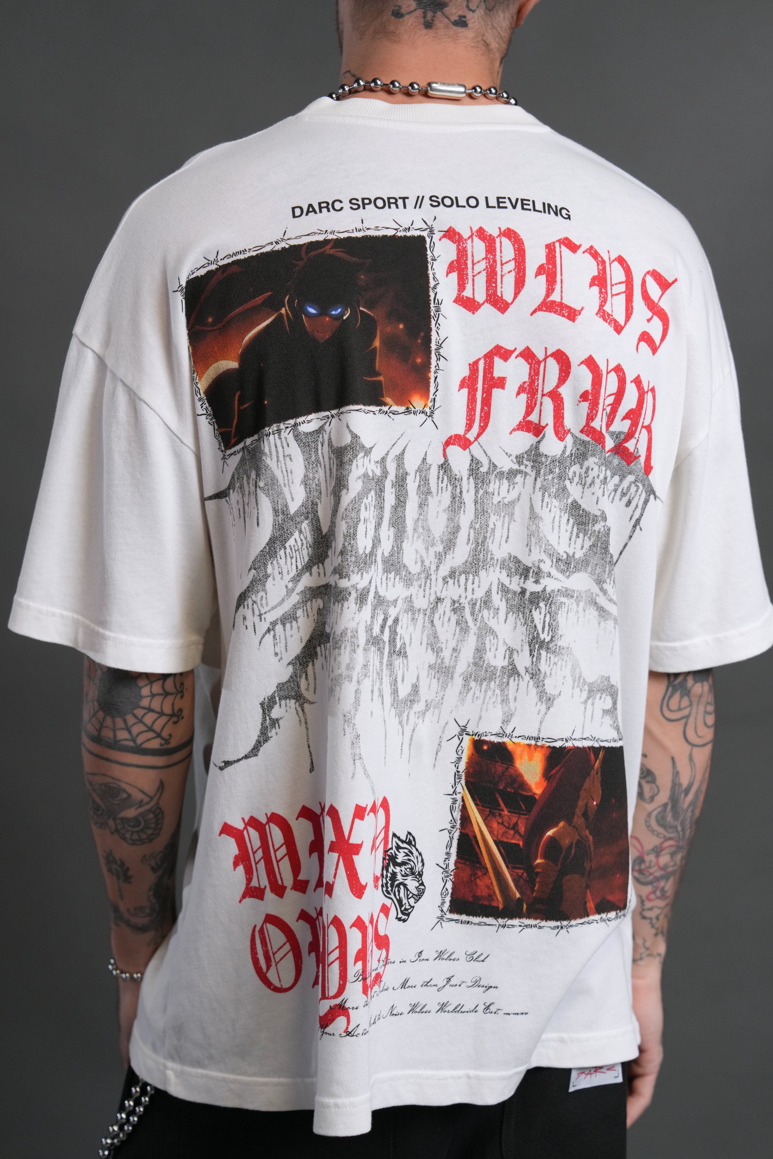 Demon Knight "Premium" Oversized Tee in Cream