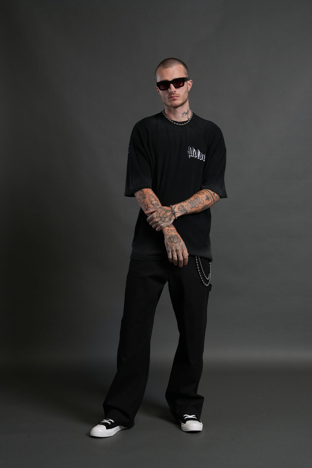 Consumed by the Darc "Premium" Oversized Tee in Black Drift Wash