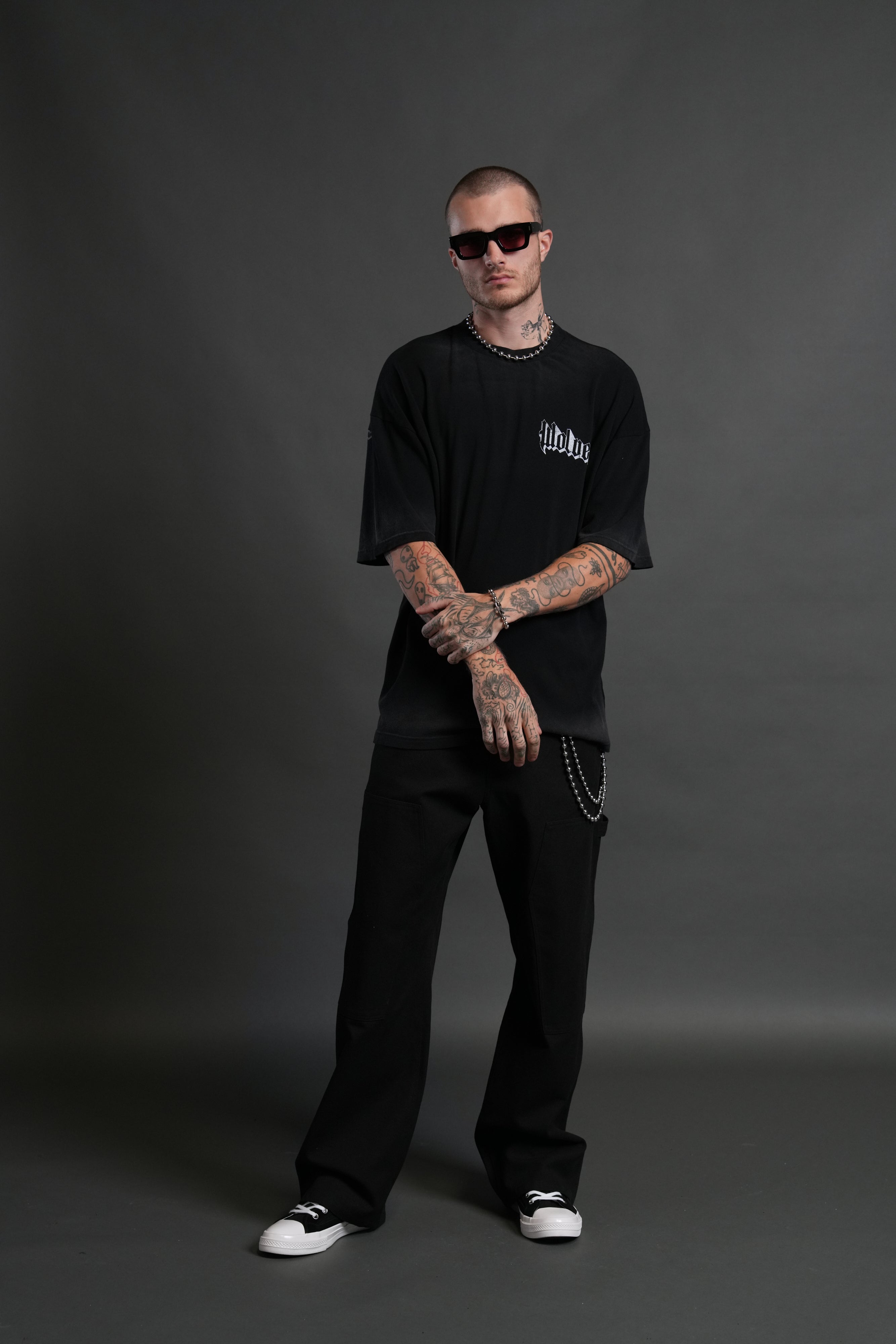 Consumed by the Darc "Premium" Oversized Tee in Black Drift Wash