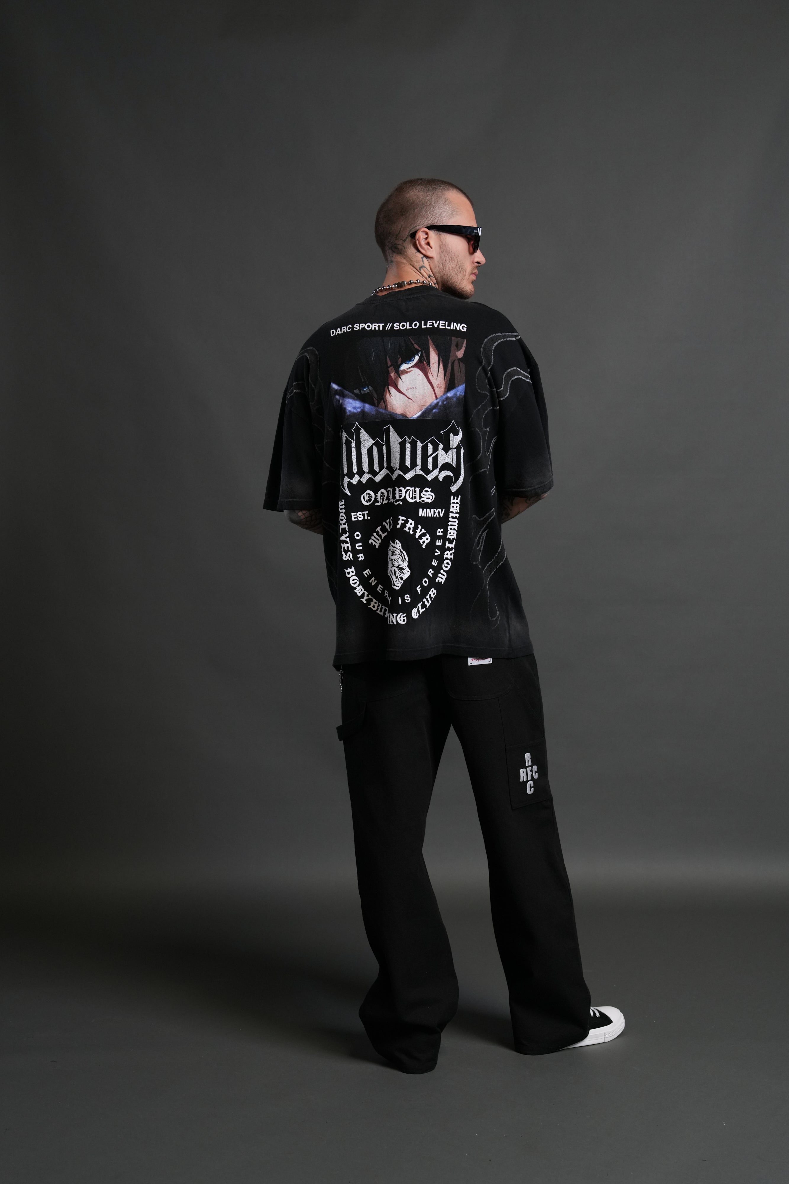 Consumed by the Darc "Premium" Oversized Tee in Black Drift Wash