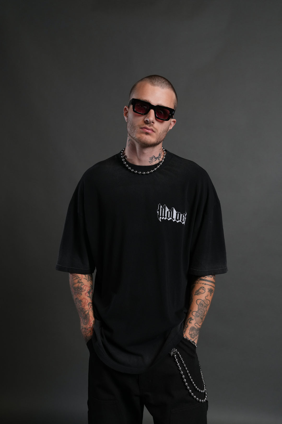 Consumed by the Darc "Premium" Oversized Tee in Black Drift Wash