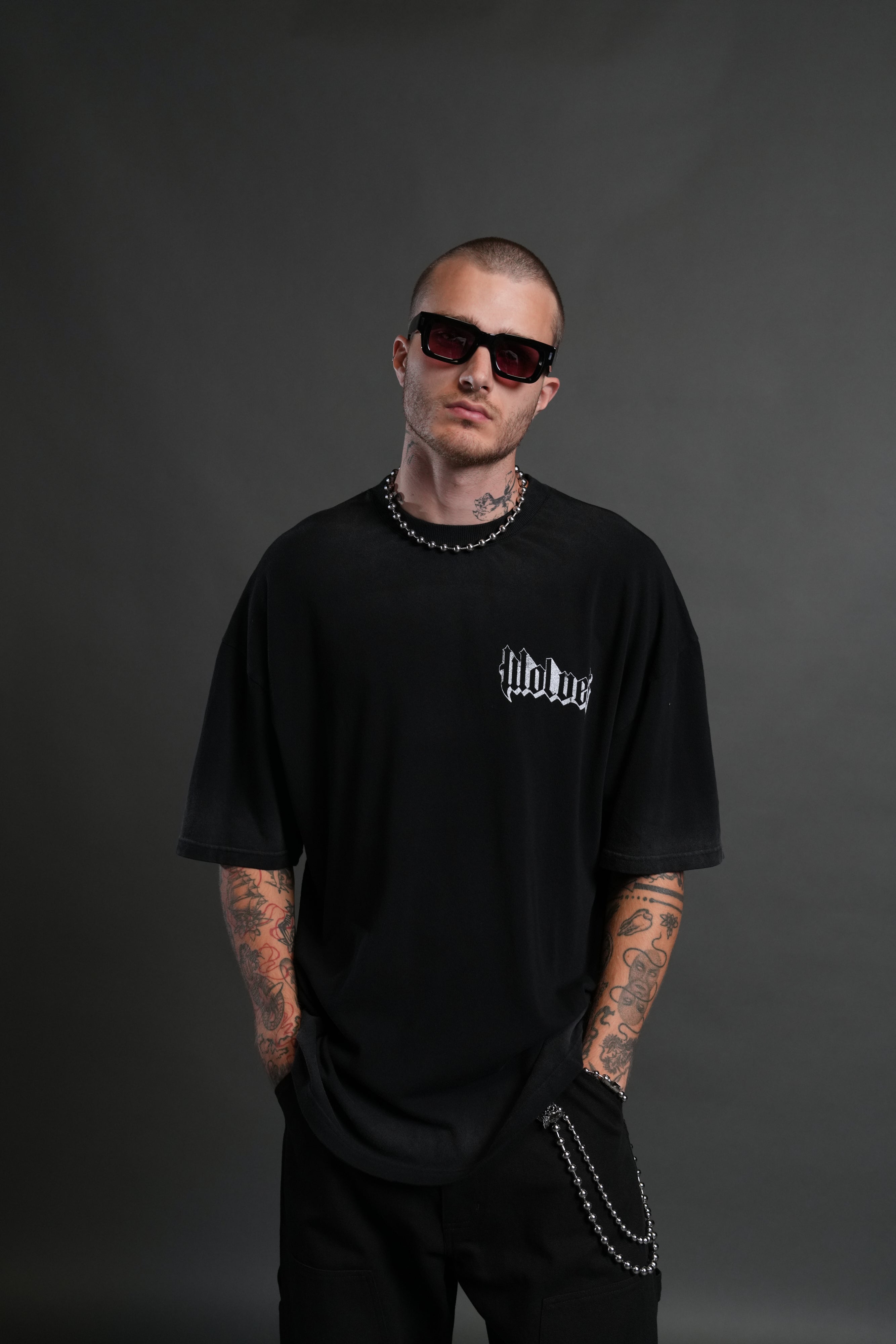 Consumed by the Darc "Premium" Oversized Tee in Black Drift Wash