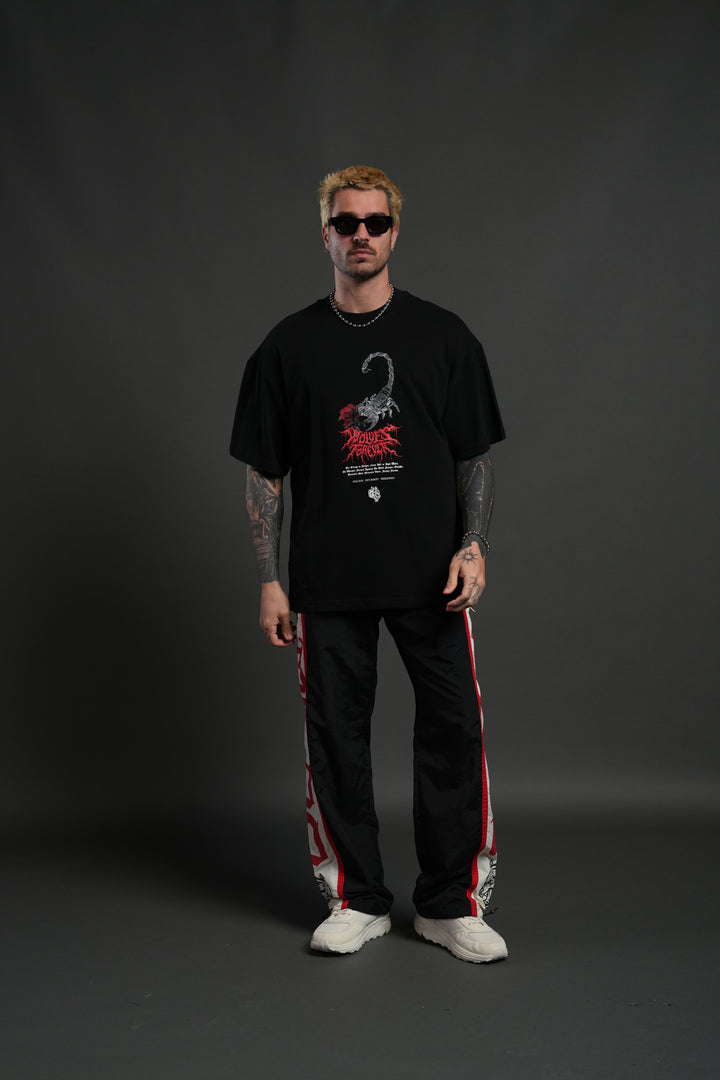 SSDDNFGU Remind Track Pants in Black/Cream/Red