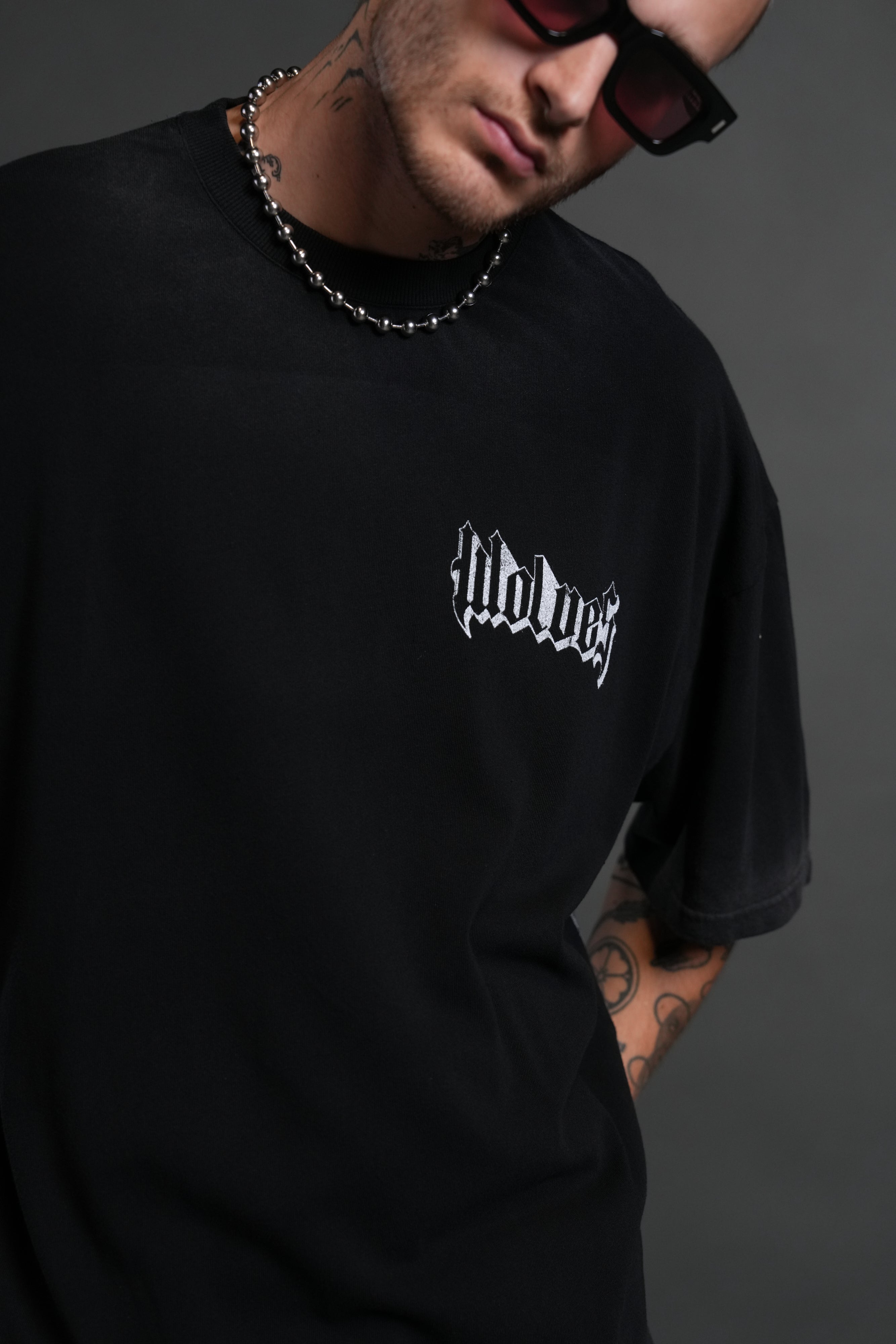 Consumed by the Darc "Premium" Oversized Tee in Black Drift Wash