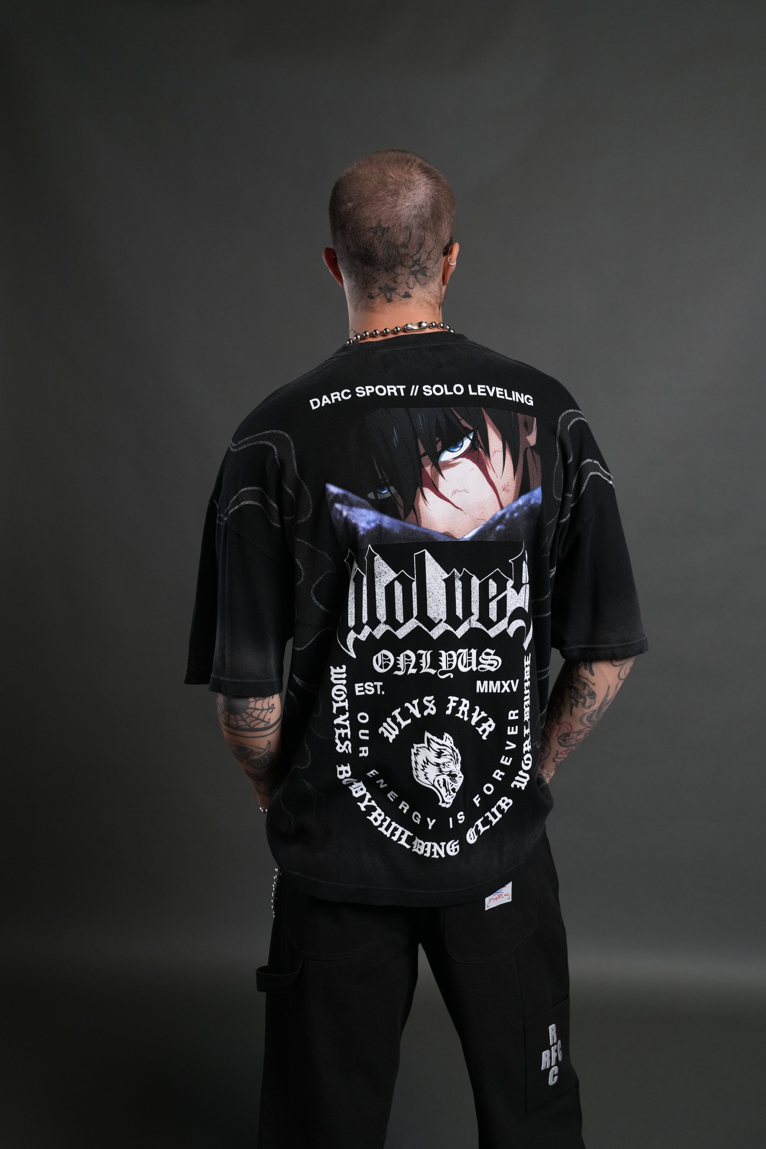 Consumed by the Darc "Premium" Oversized Tee in Black Drift Wash