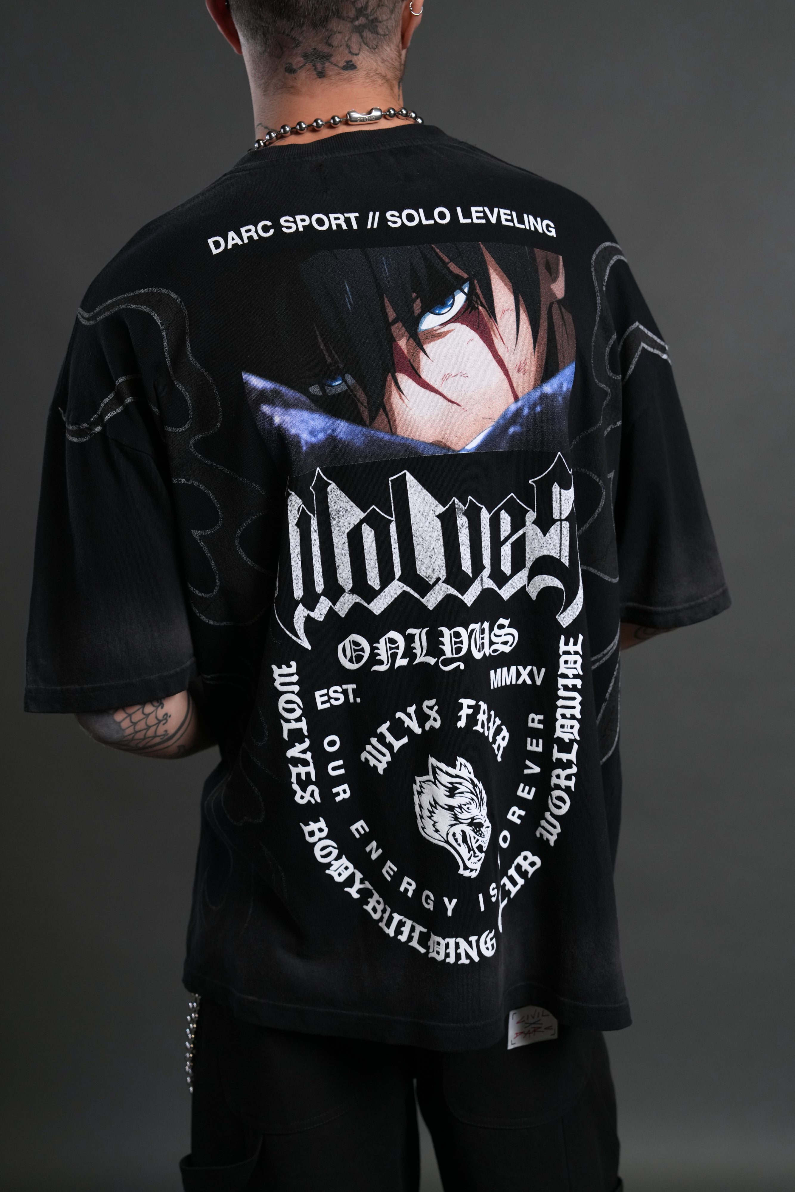 Consumed by the Darc "Premium" Oversized Tee in Black Drift Wash