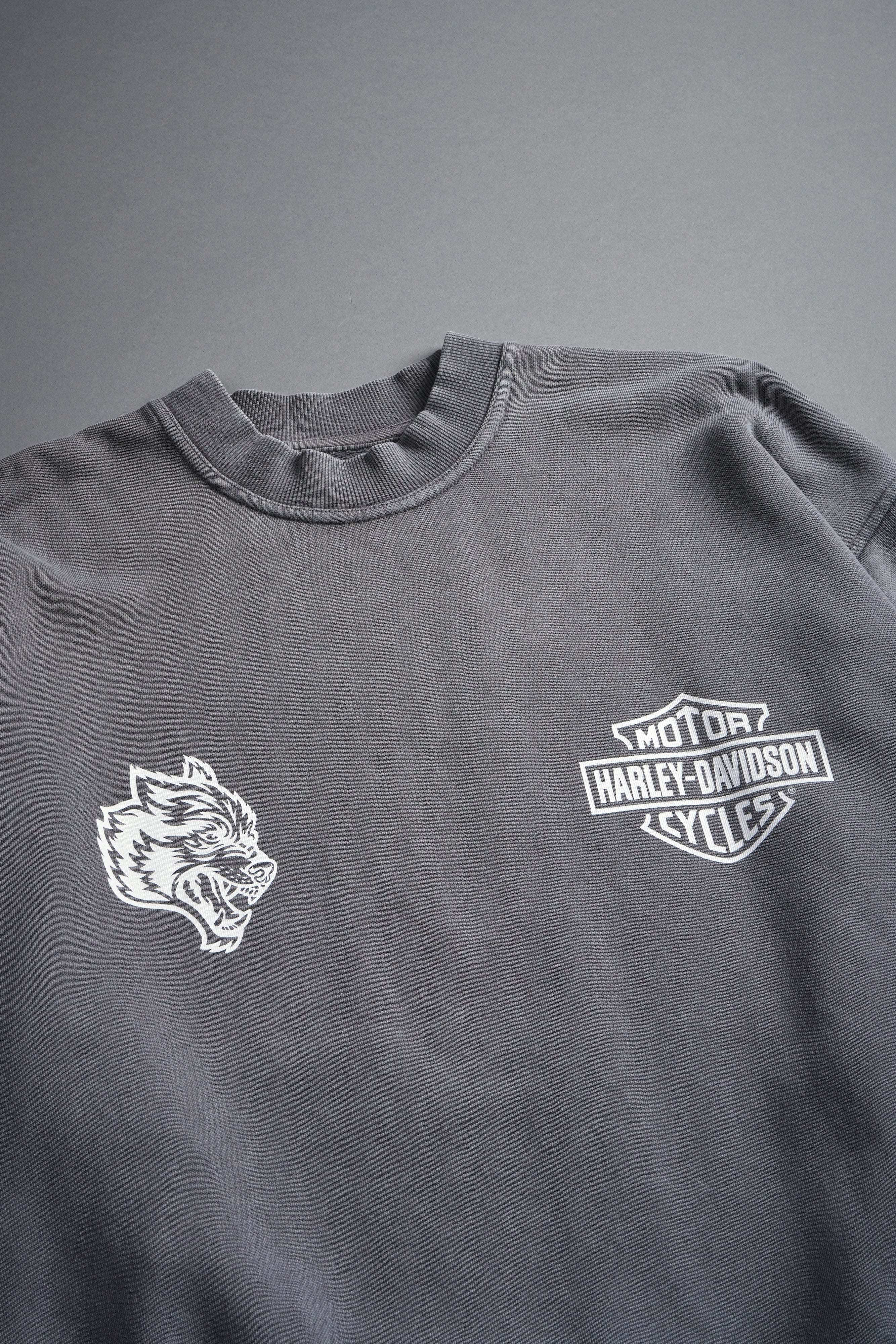 Live Free H-D London Crewneck in Slate Gray