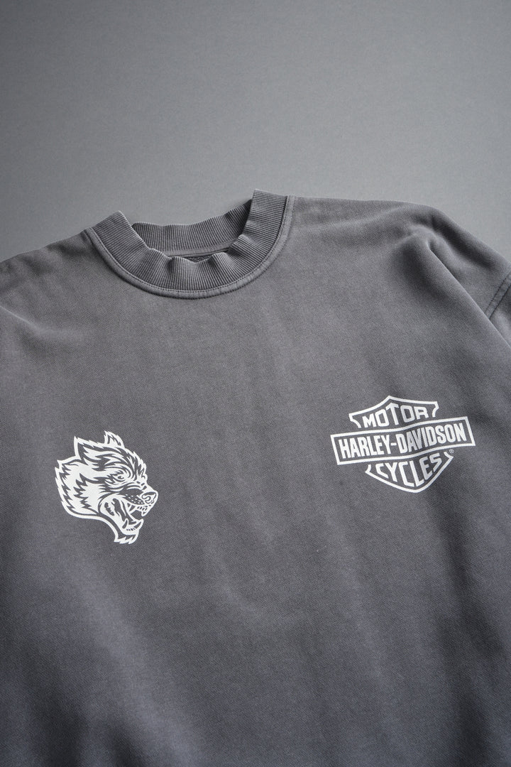 Live Free H-D London Crewneck in Slate Gray