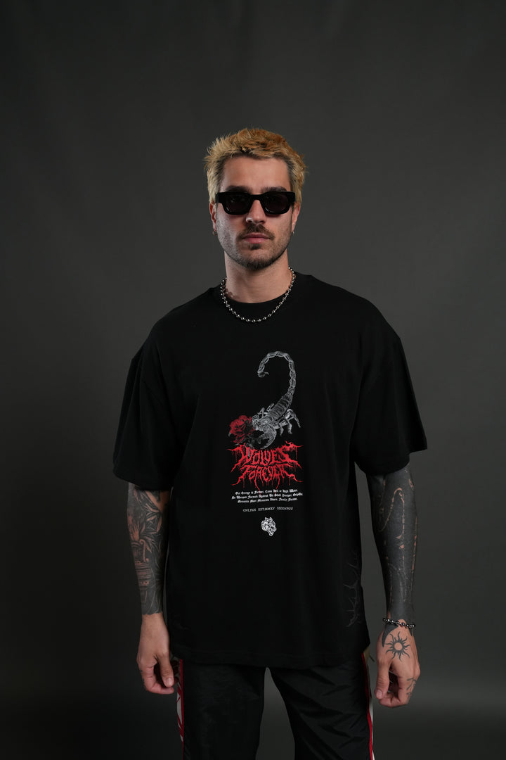 Scorpion Thorns "Premium" Oversized Tee in Black
