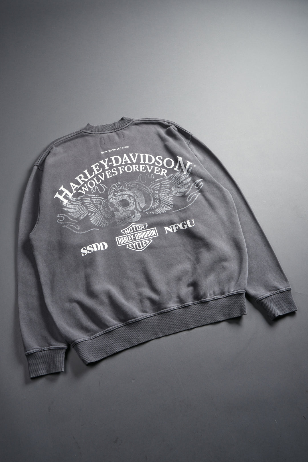 Live Free H-D London Crewneck in Slate Gray