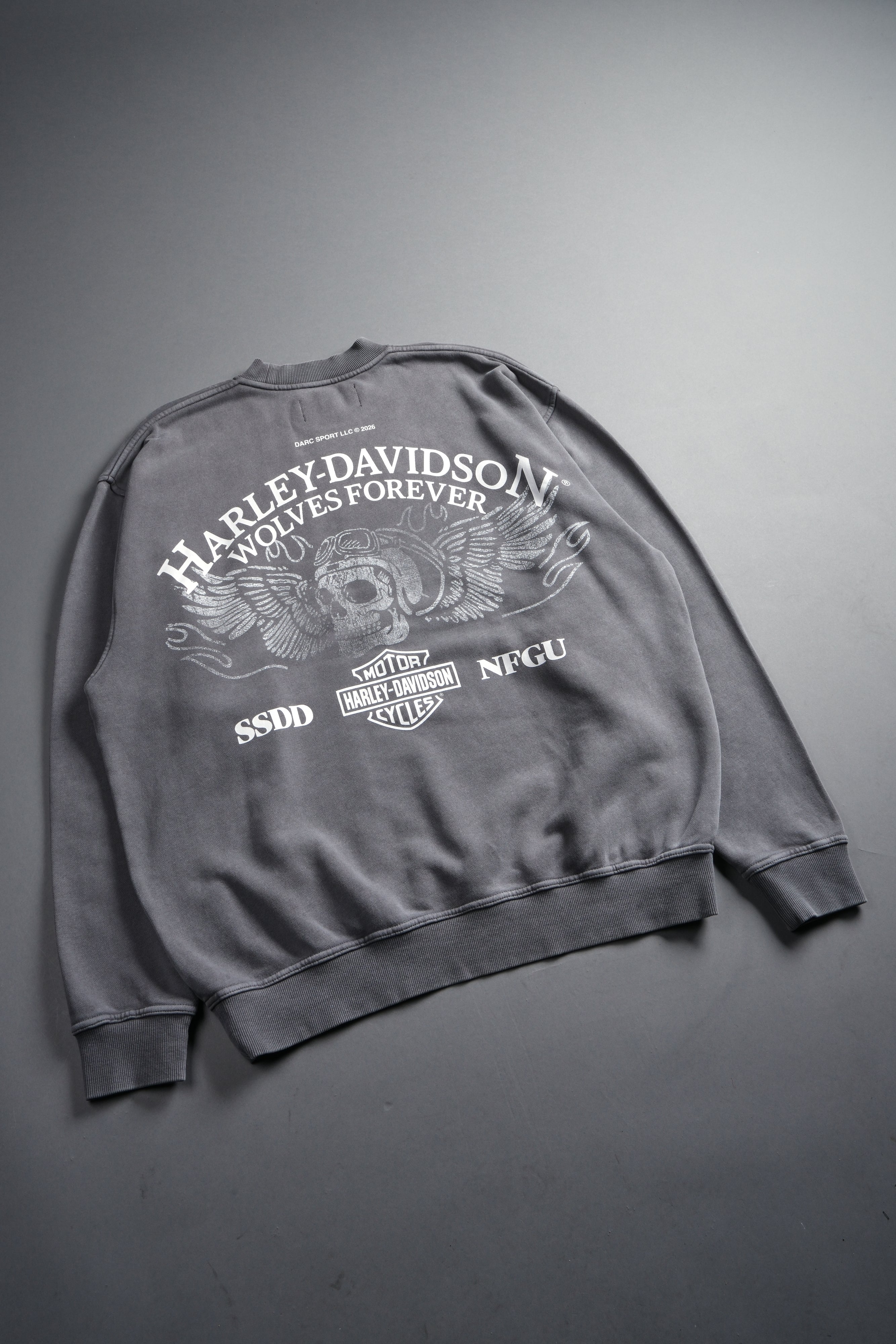 Live Free H-D London Crewneck in Slate Gray
