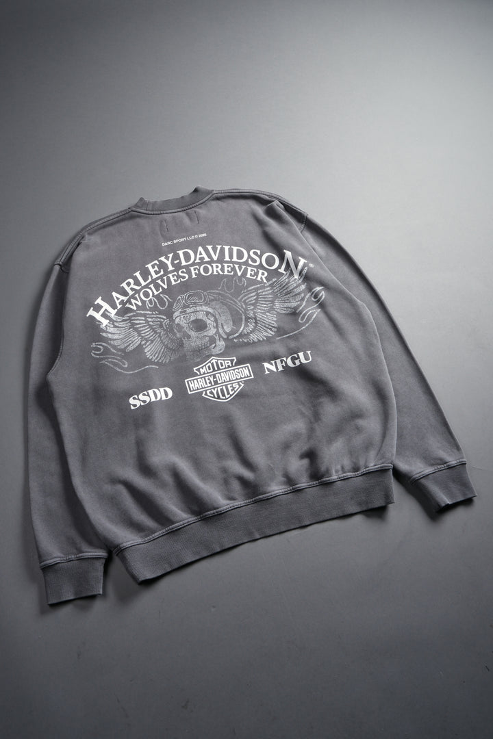 Live Free H-D London Crewneck in Slate Gray