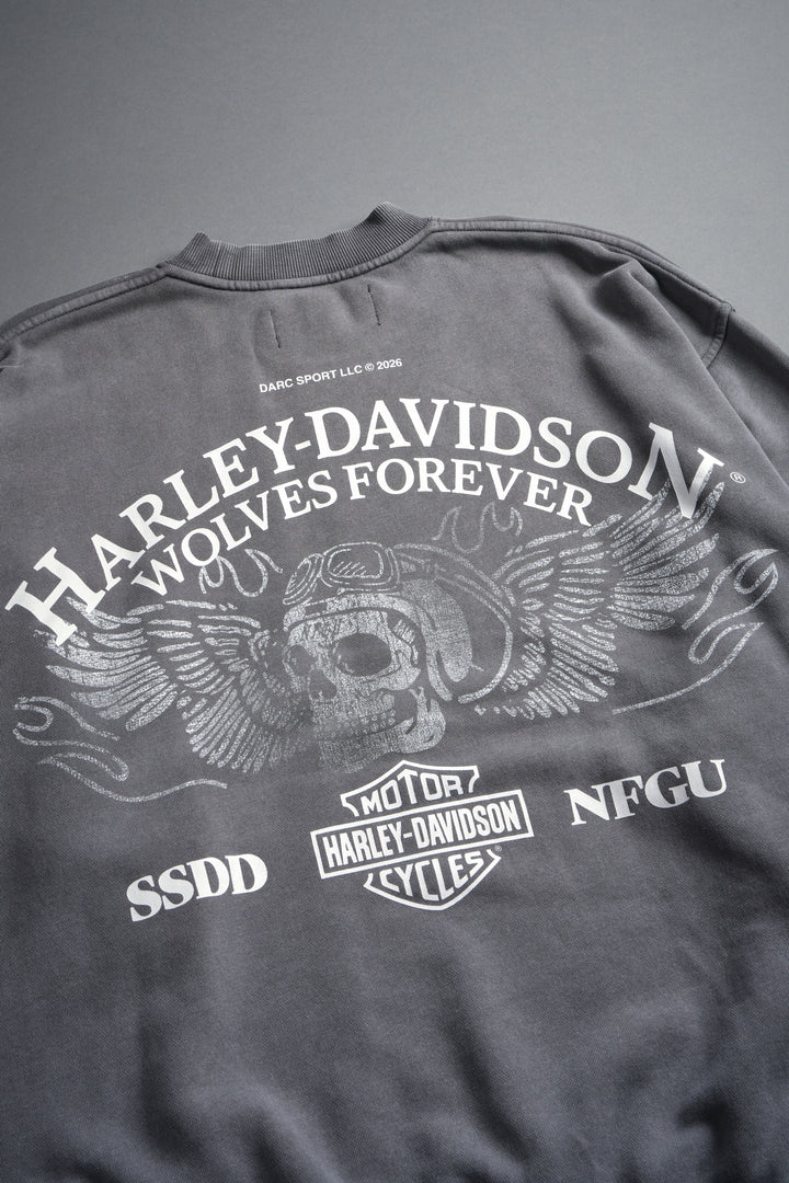 Live Free H-D London Crewneck in Slate Gray