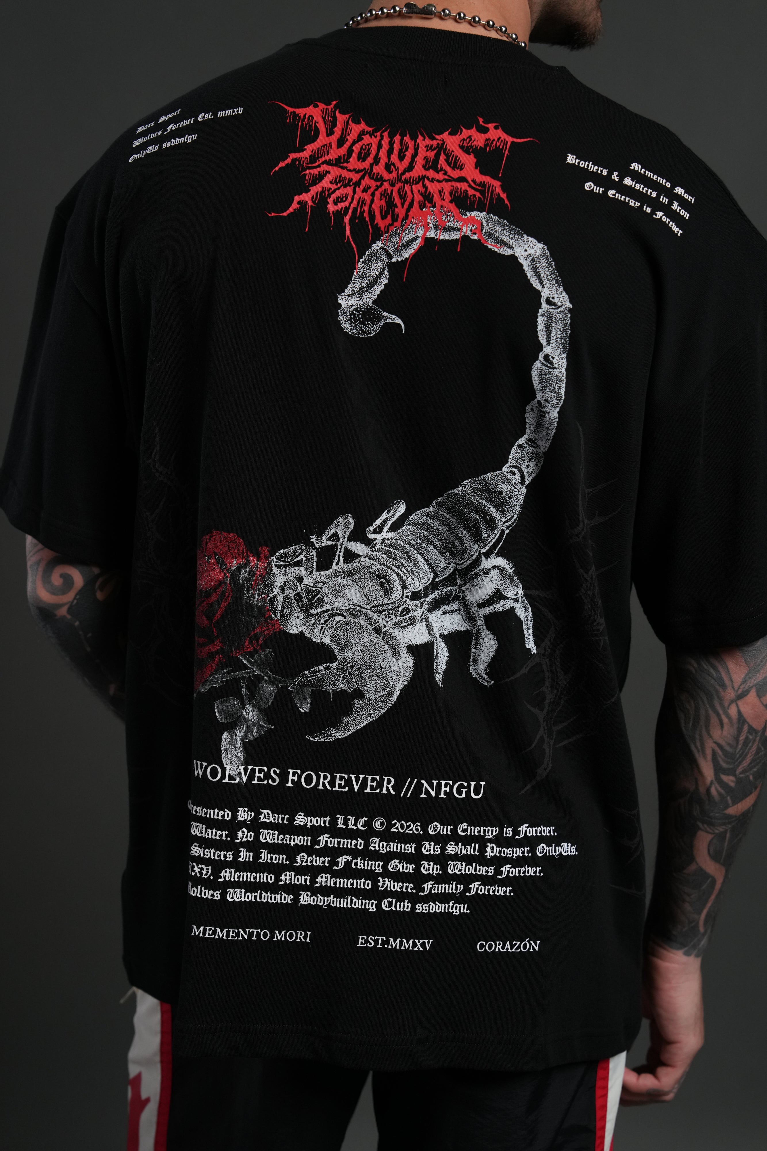 Scorpion Thorns "Premium" Oversized Tee in Black