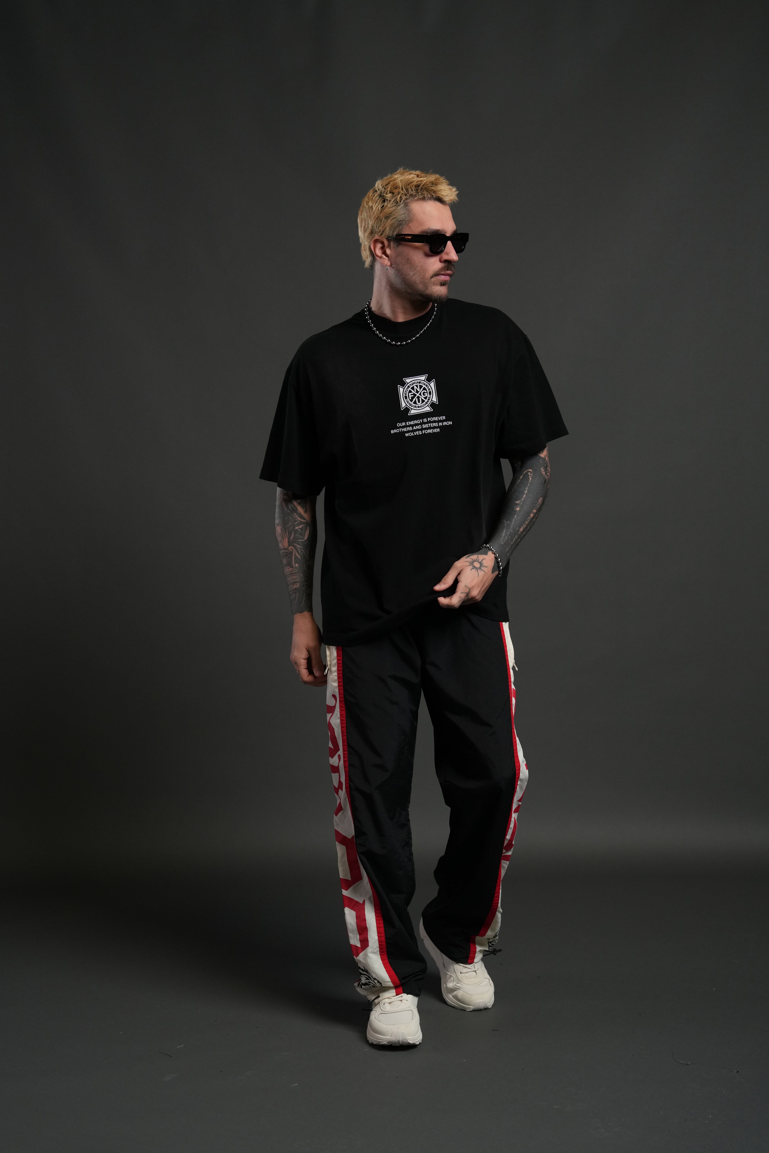 Till Forever Inferno "Premium" Oversized Tee in Black Sun Fade