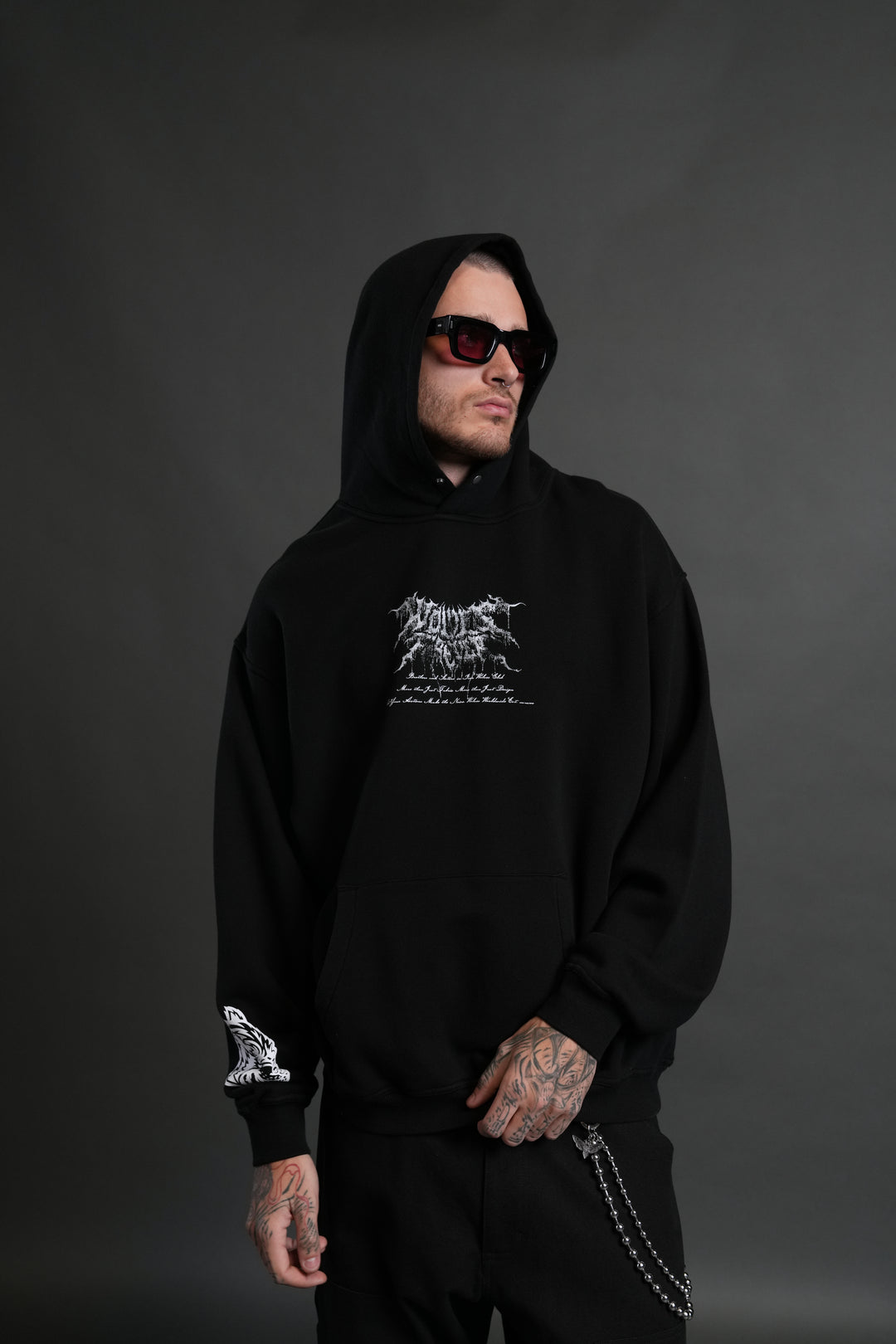 Demon Knight "Pierce" Hoodie in Black