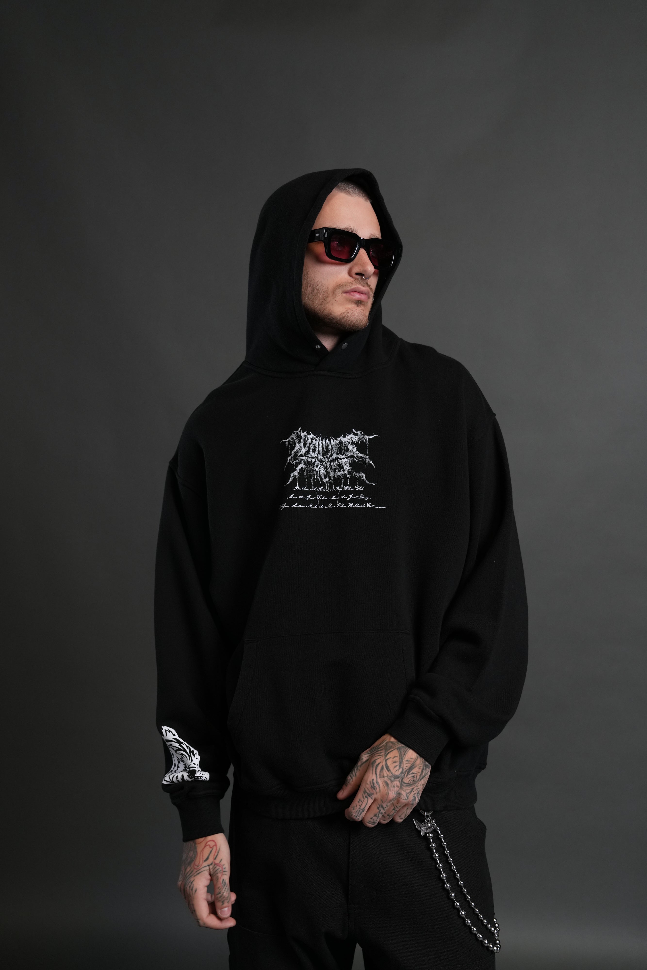 Demon Knight "Pierce" Hoodie in Black