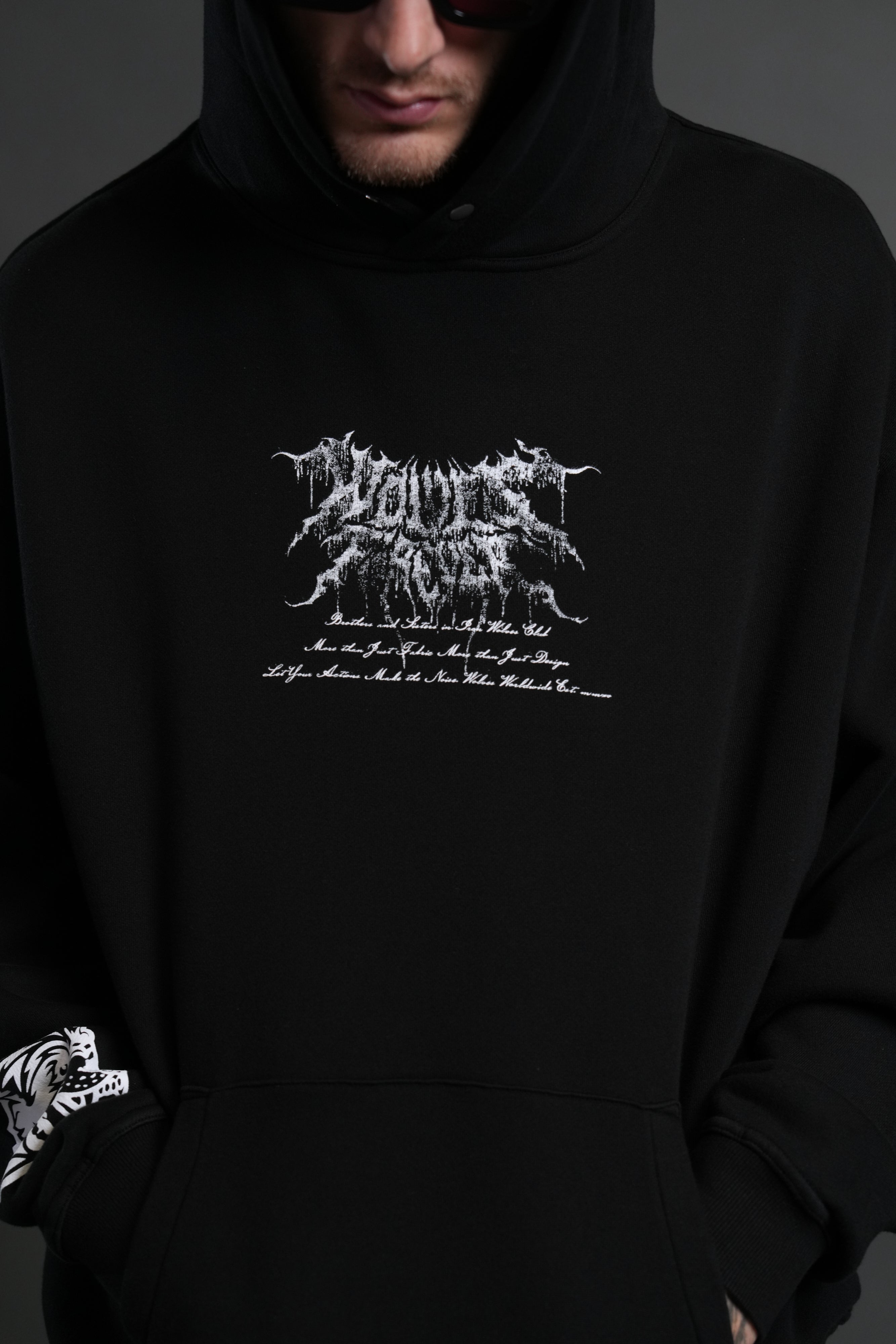 Demon Knight "Pierce" Hoodie in Black