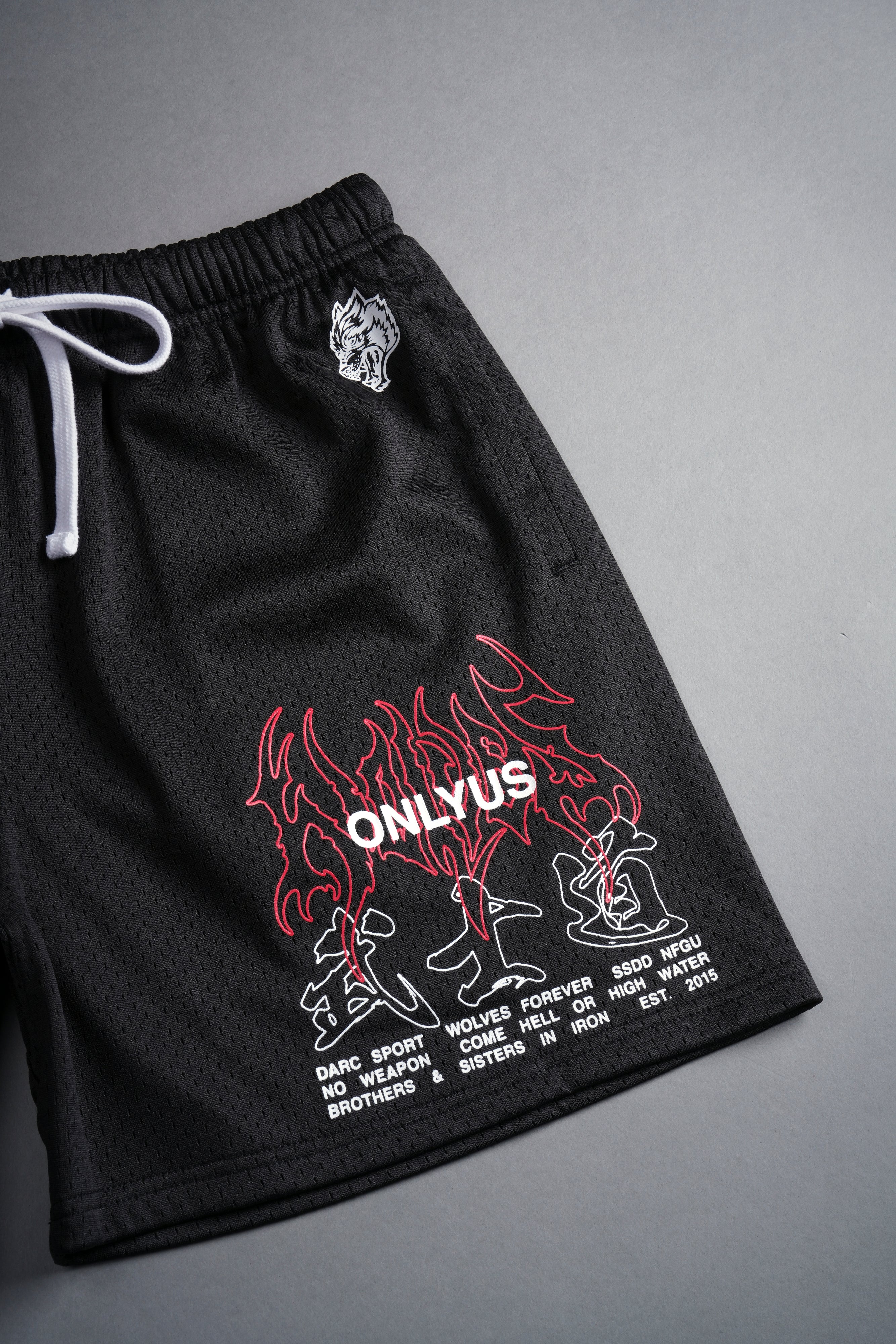 Wolves Bushido Mesh Shorts in Black – DarcSport