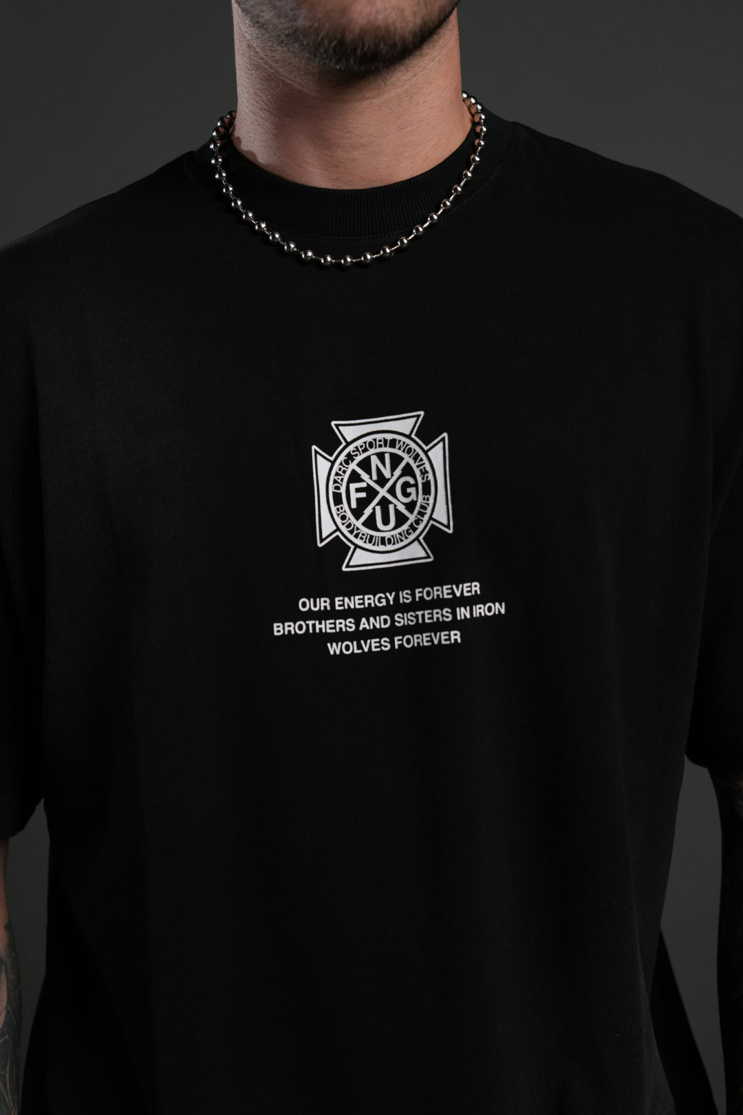 Till Forever Inferno "Premium" Oversized Tee in Black Sun Fade