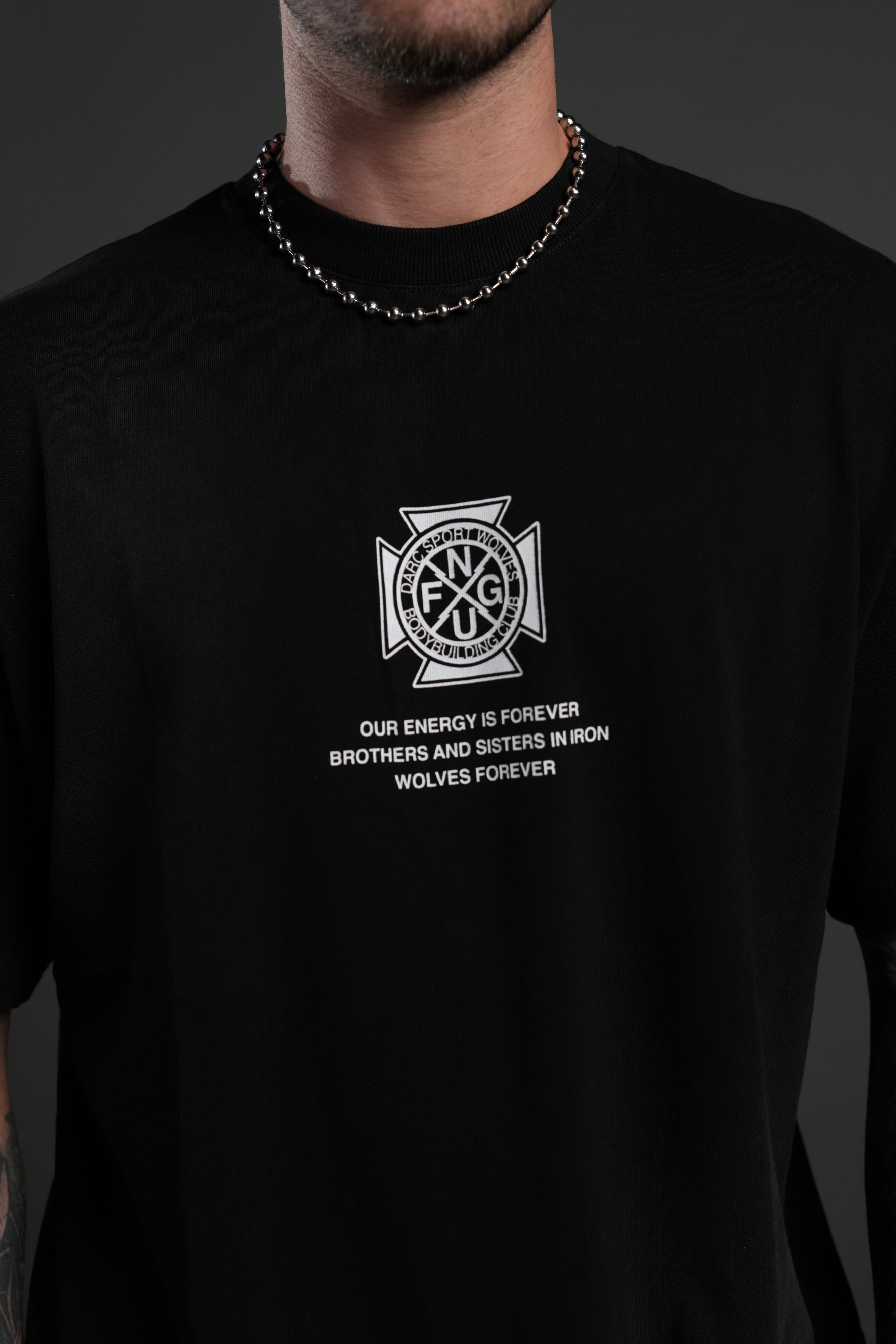 Till Forever Inferno "Premium" Oversized Tee in Black Sun Fade