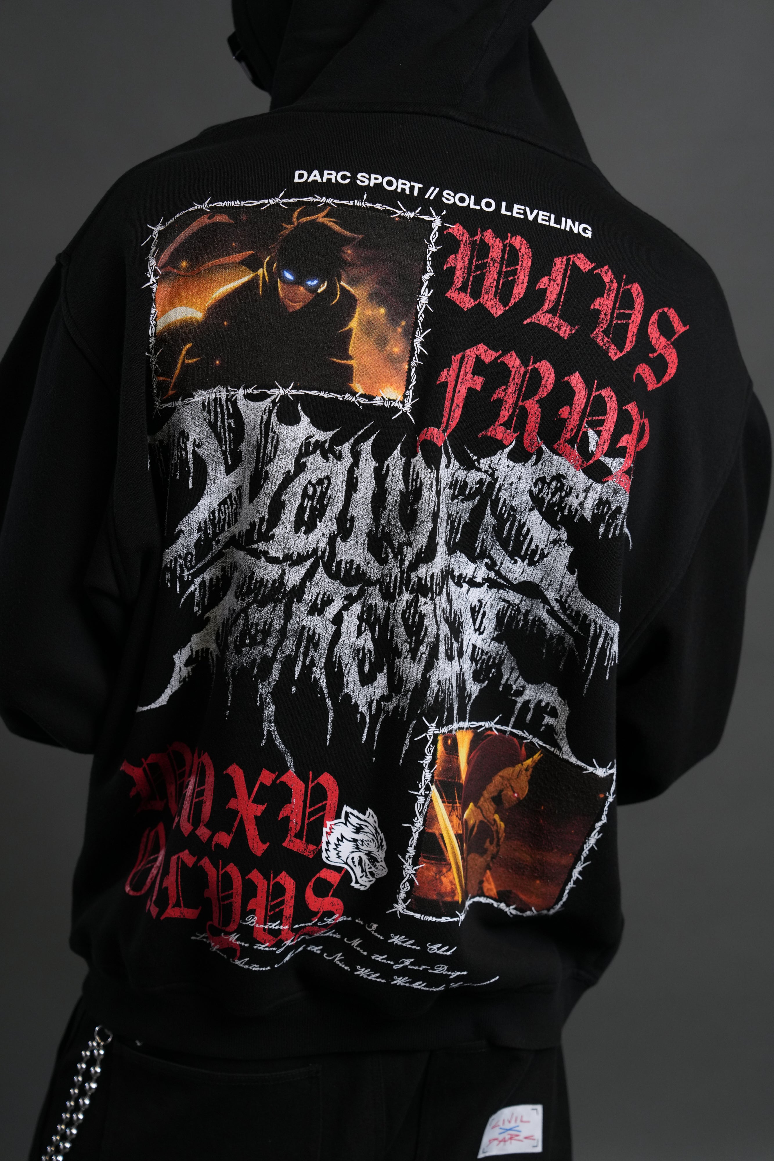 Demon Knight "Pierce" Hoodie in Black