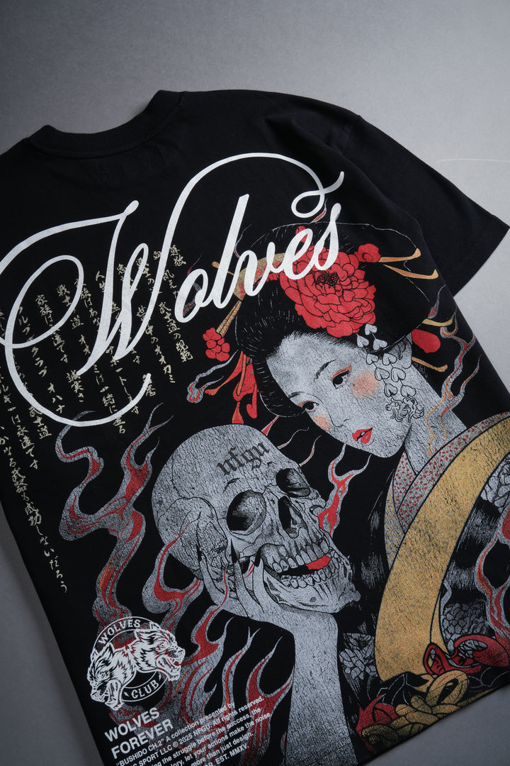 (1 Of 500) Geisha "Premium" Oversized Tee in Black