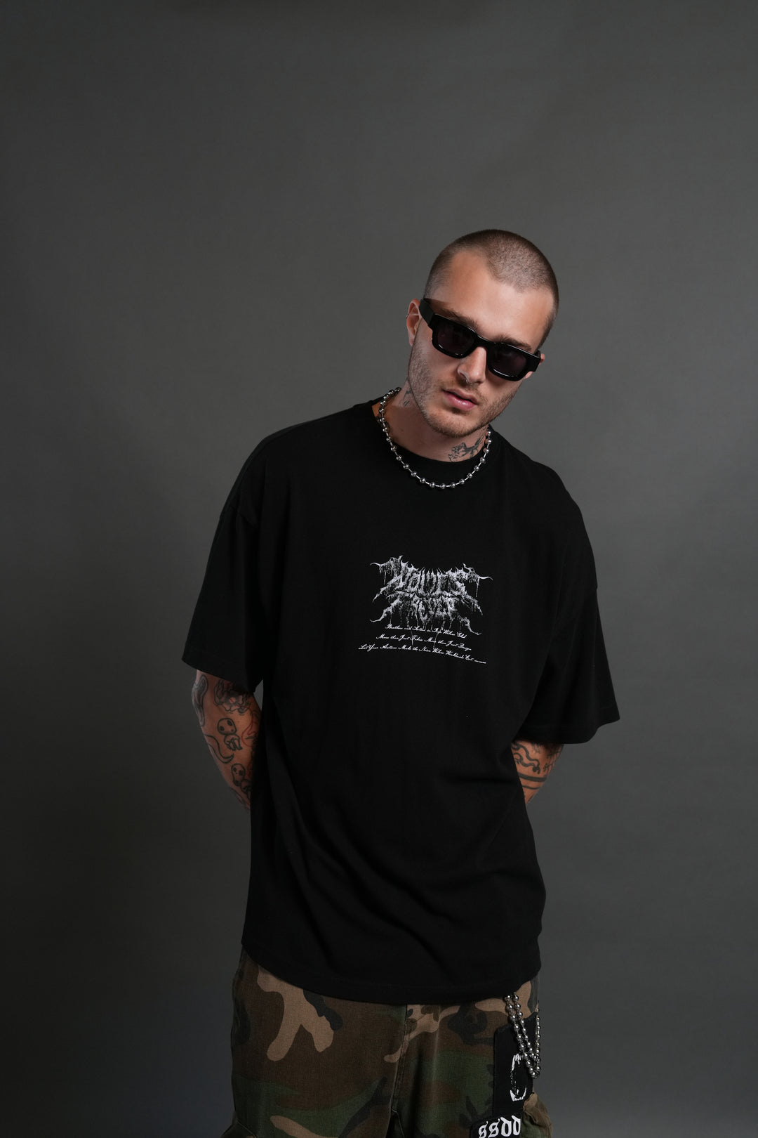 Demon Knight "Premium" Oversized Tee in Black