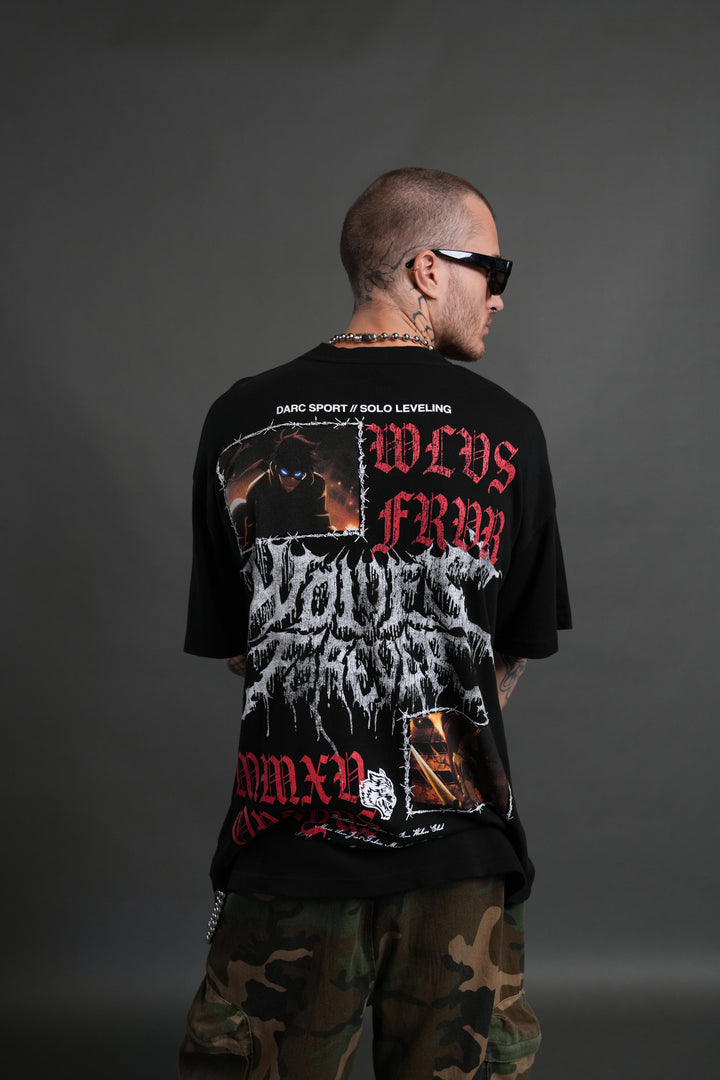 Demon Knight "Premium" Oversized Tee in Black