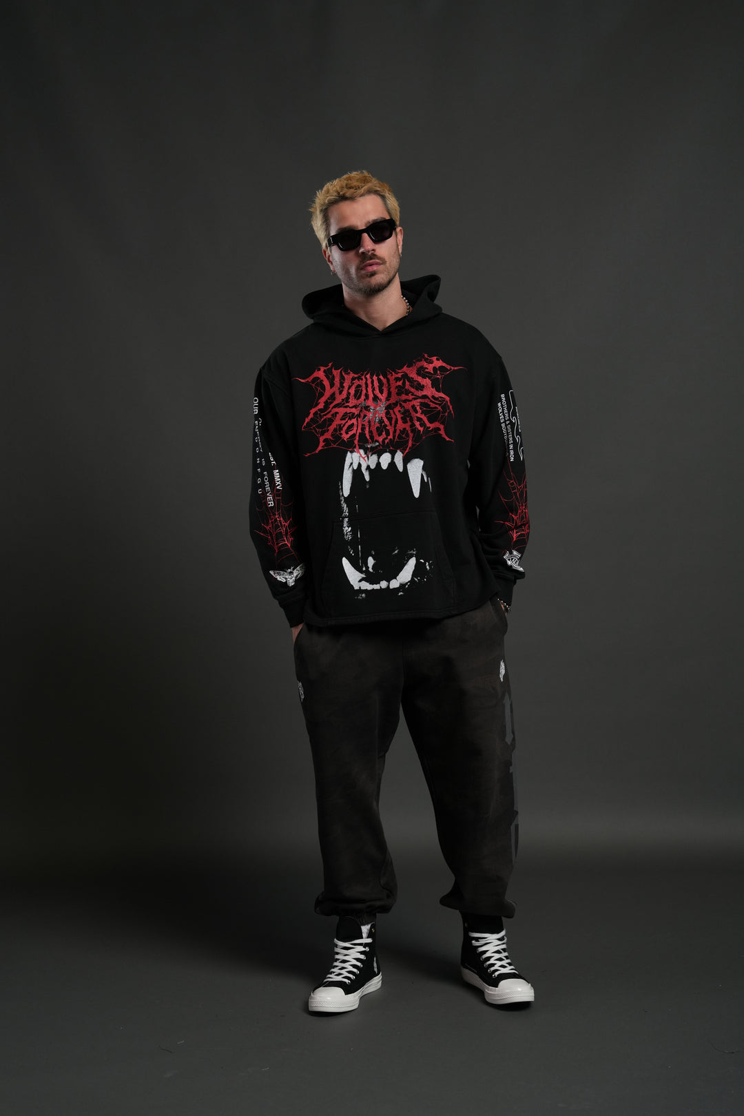 Blood Thirsty Webs "Moaty" Hoodie in Black