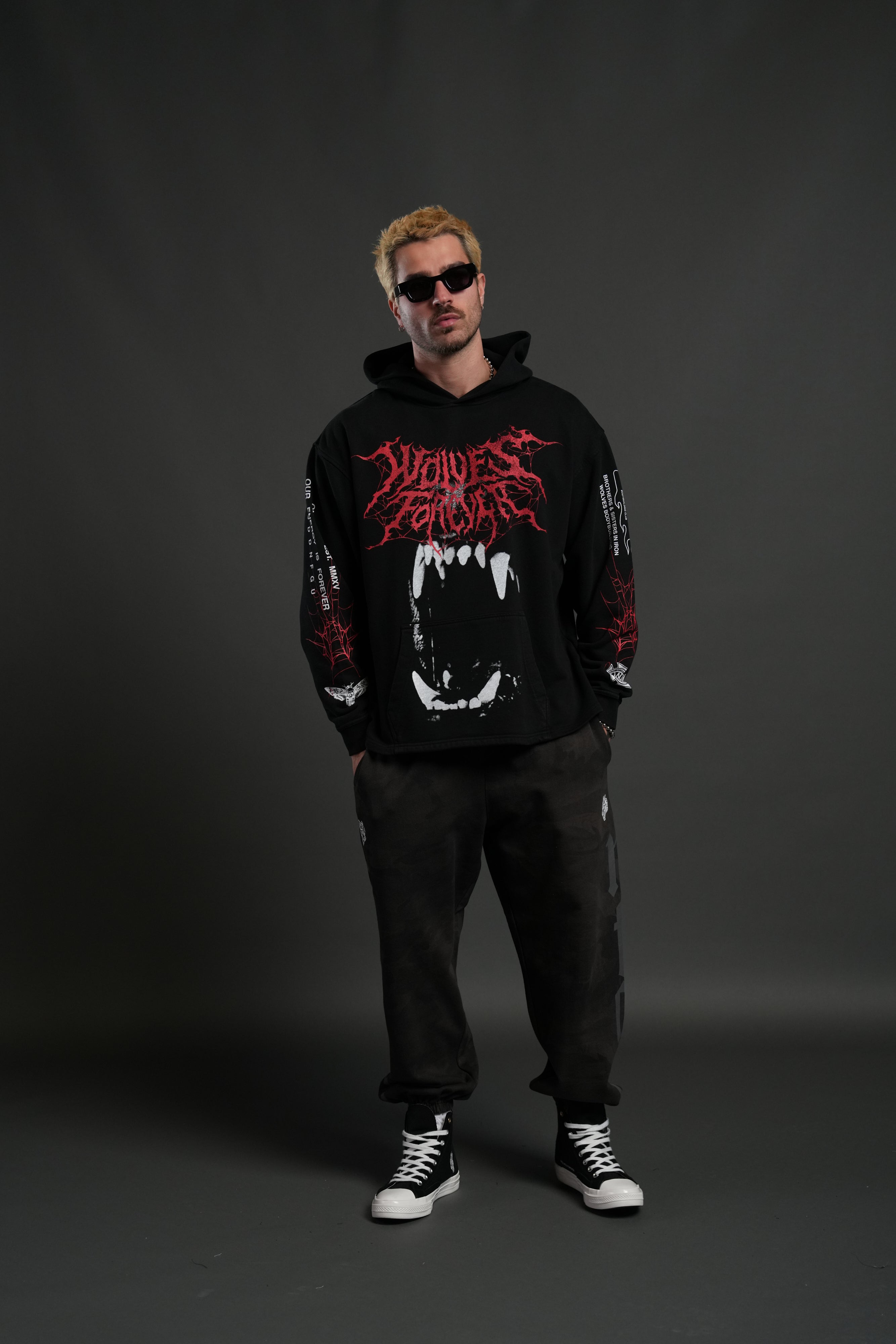 Blood Thirsty Webs "Moaty" Hoodie in Black
