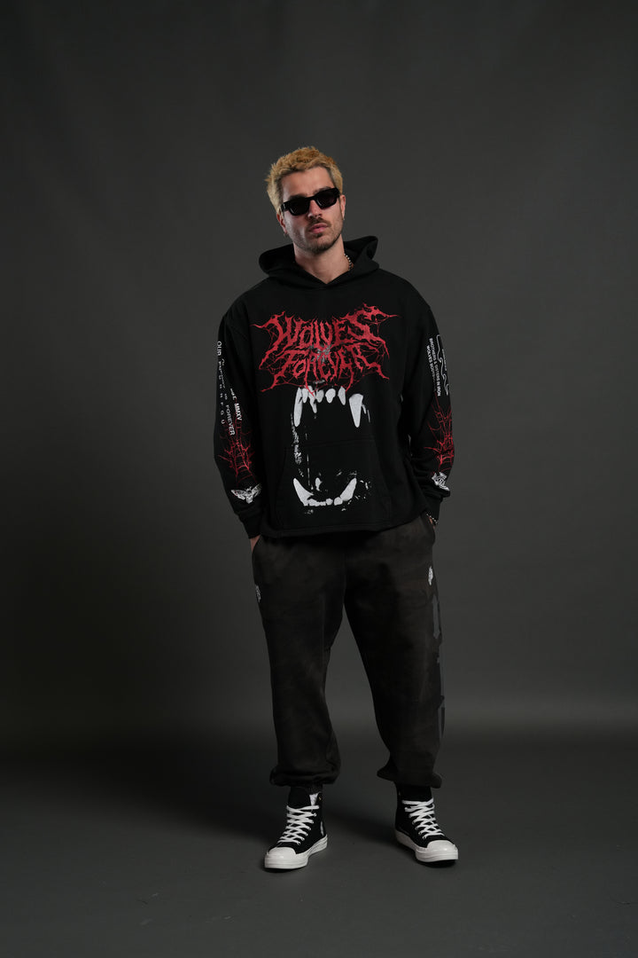 Blood Thirsty Webs "Moaty" Hoodie in Black