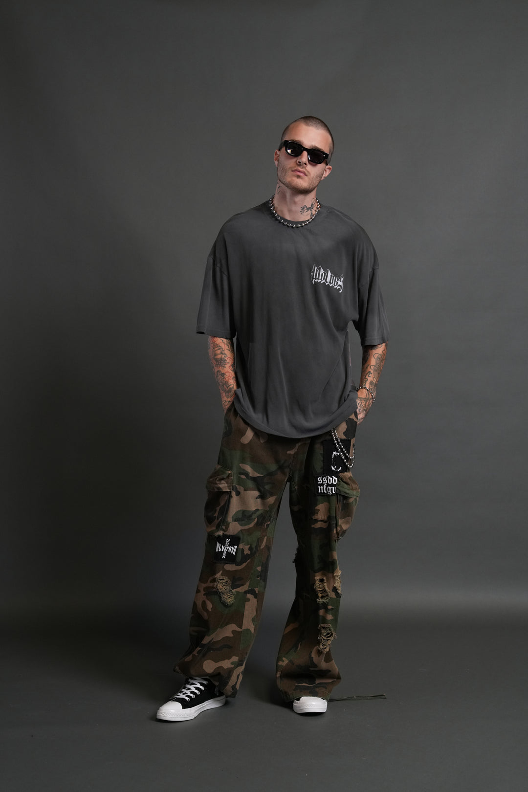 Consumed by the Darc "Premium" Oversized Tee in Wolf Gray Drift Wash