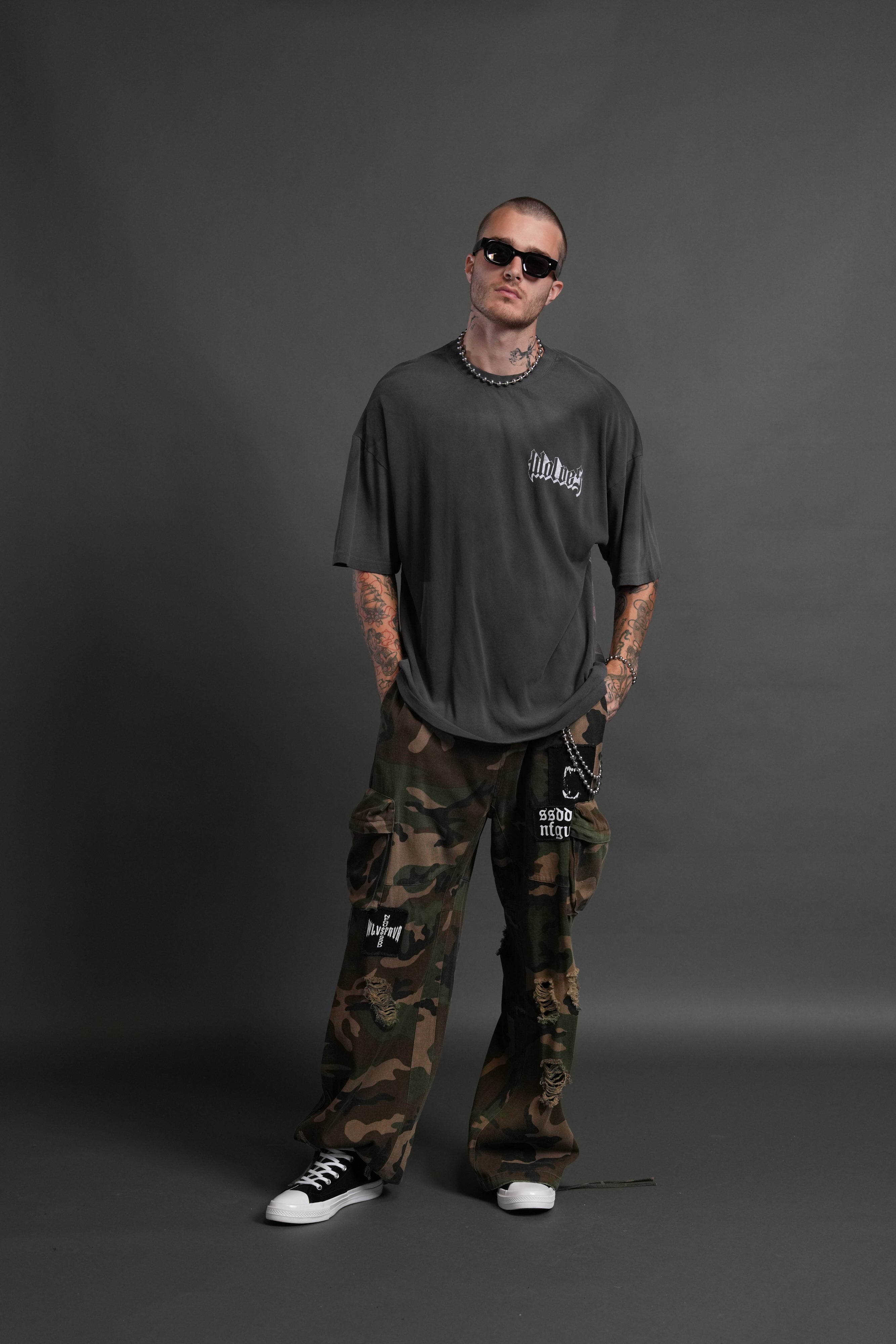 Consumed by the Darc "Premium" Oversized Tee in Wolf Gray Drift Wash