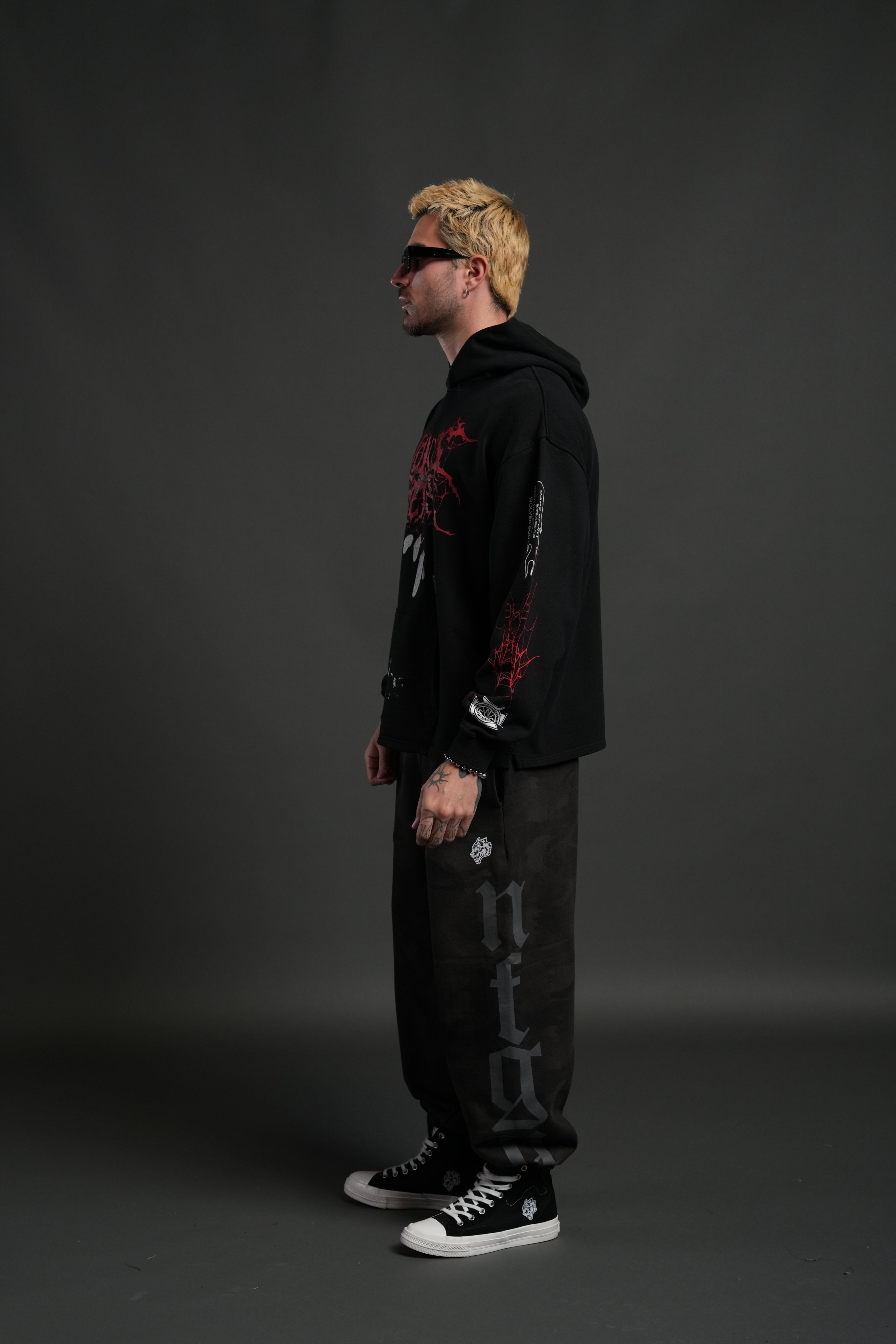 Blood Thirsty Webs "Moaty" Hoodie in Black