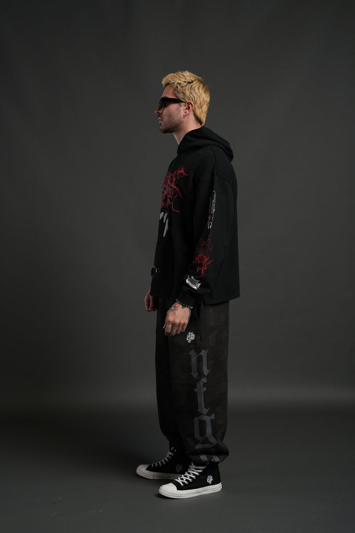 Blood Thirsty Webs "Moaty" Hoodie in Black