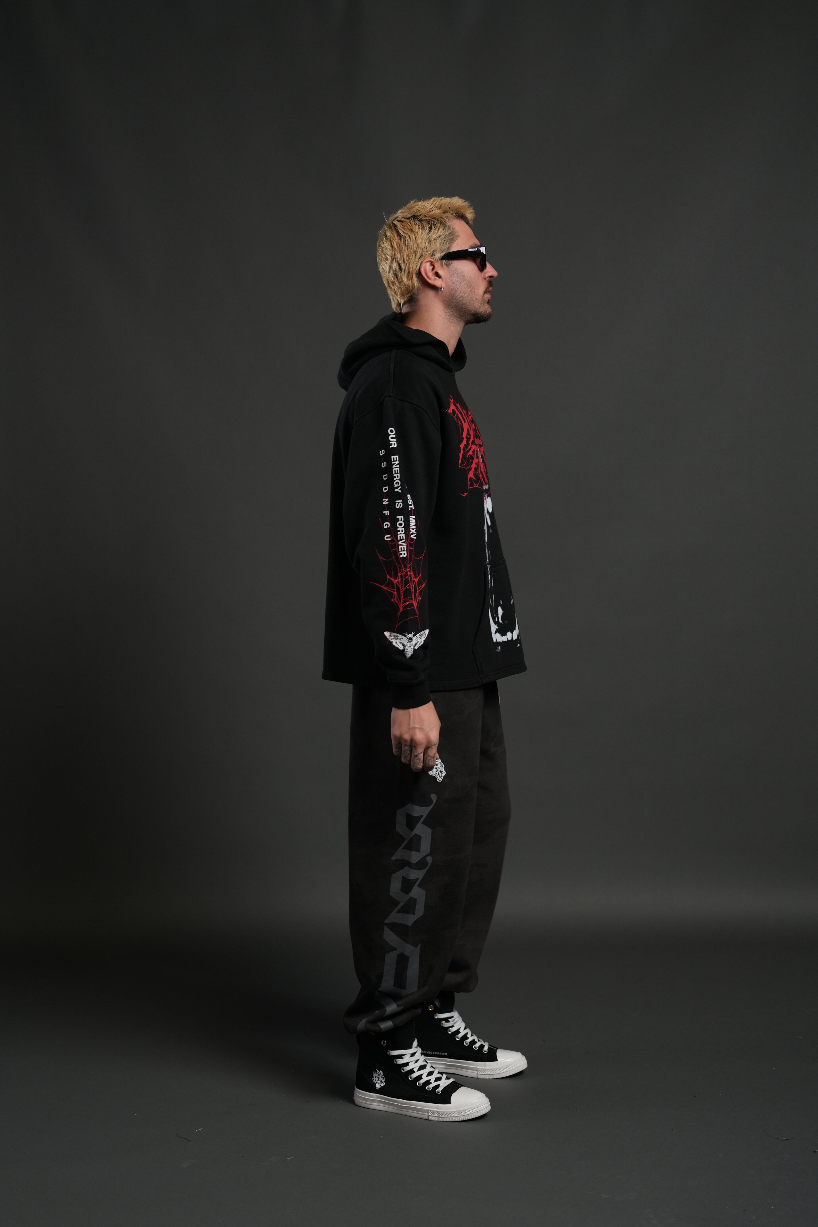 Blood Thirsty Webs "Moaty" Hoodie in Black
