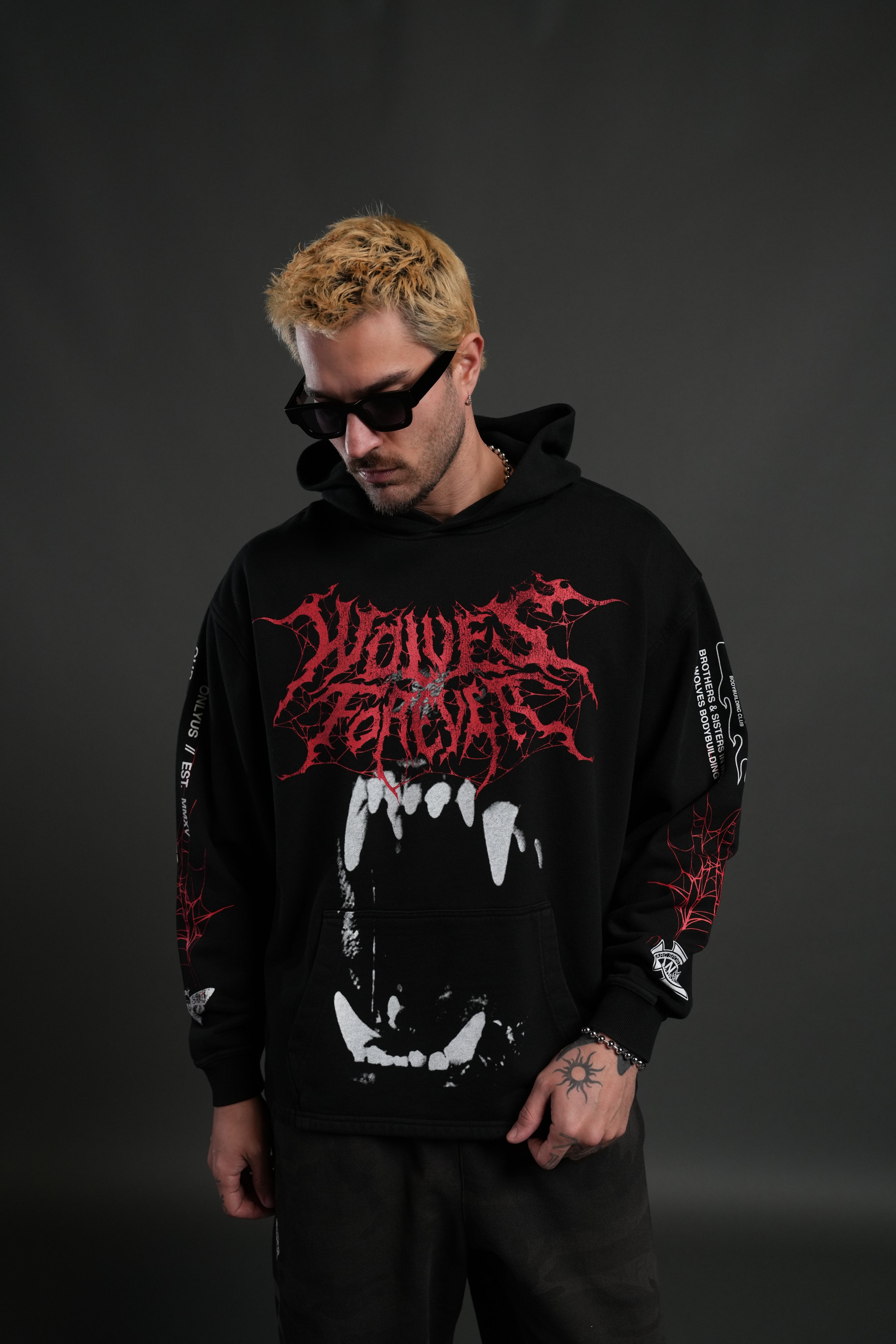Blood Thirsty Webs "Moaty" Hoodie in Black