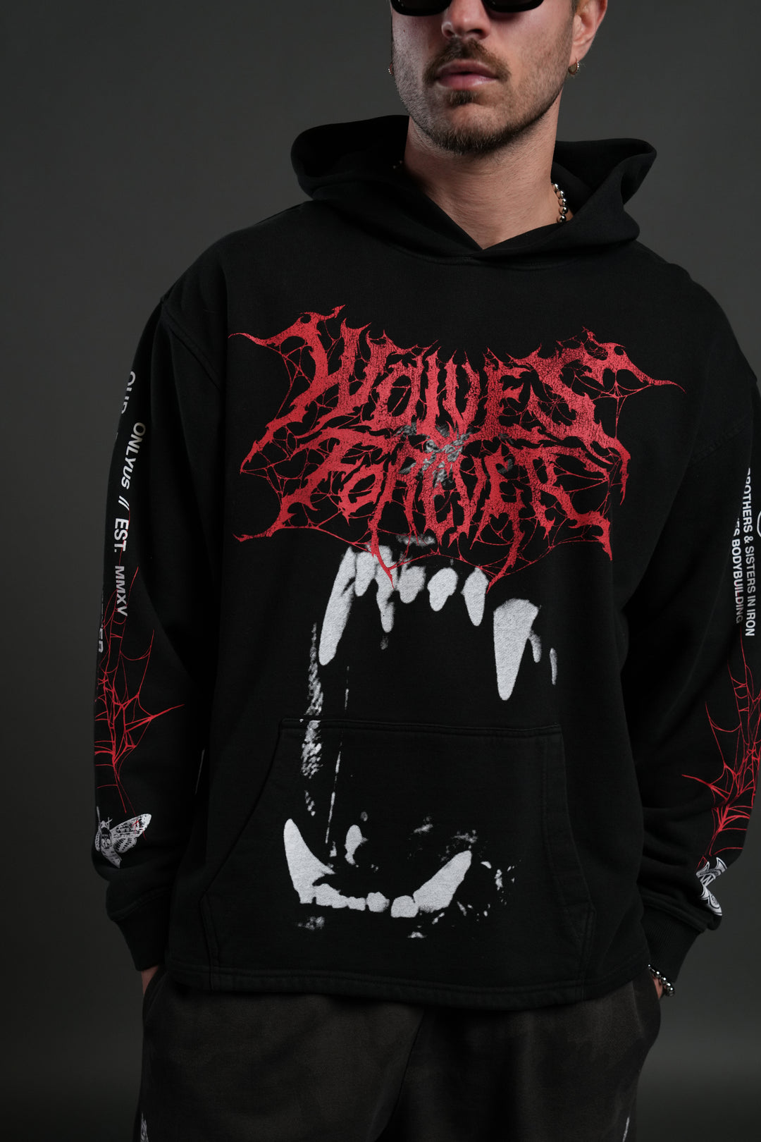 Blood Thirsty Webs "Moaty" Hoodie in Black