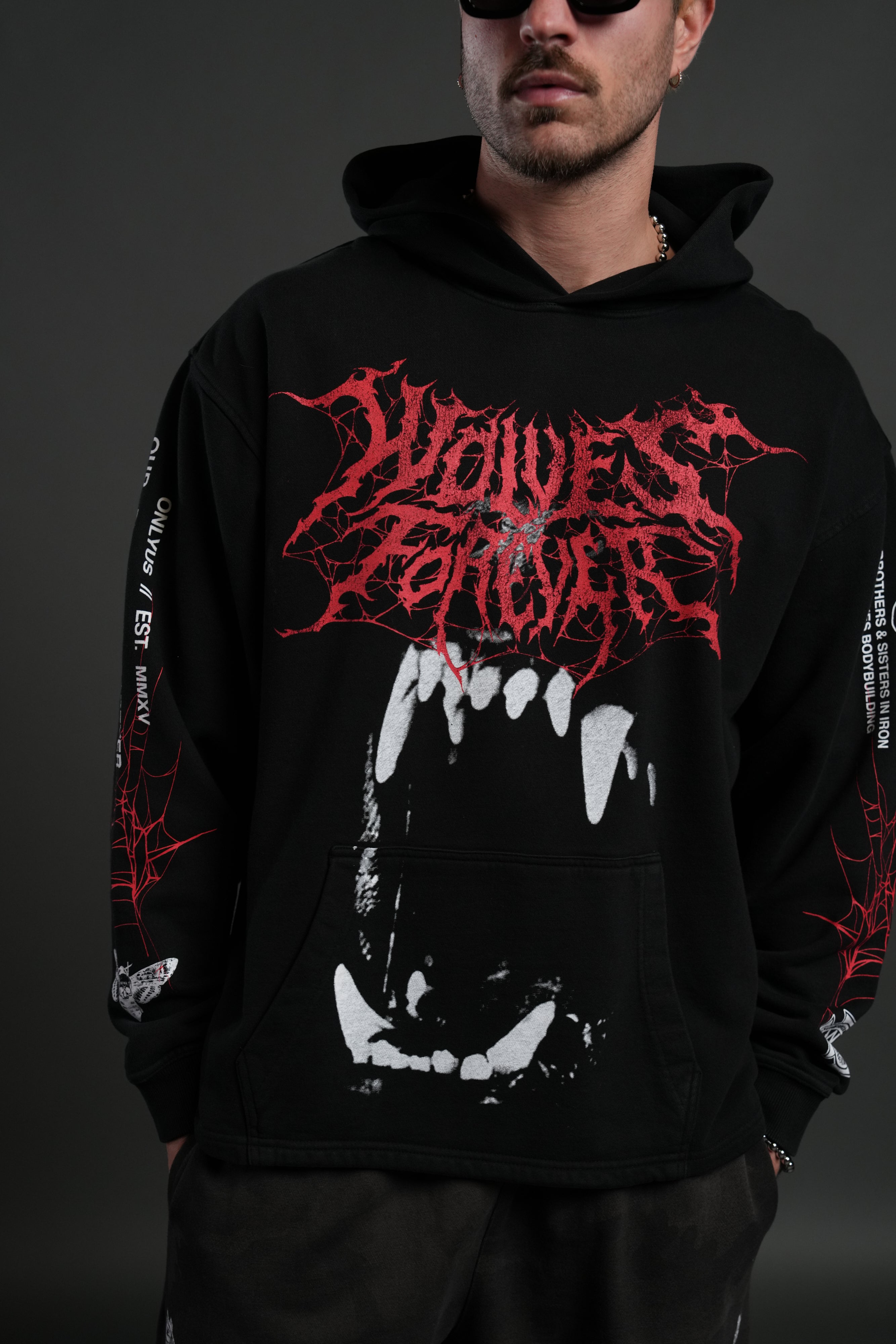 Blood Thirsty Webs "Moaty" Hoodie in Black