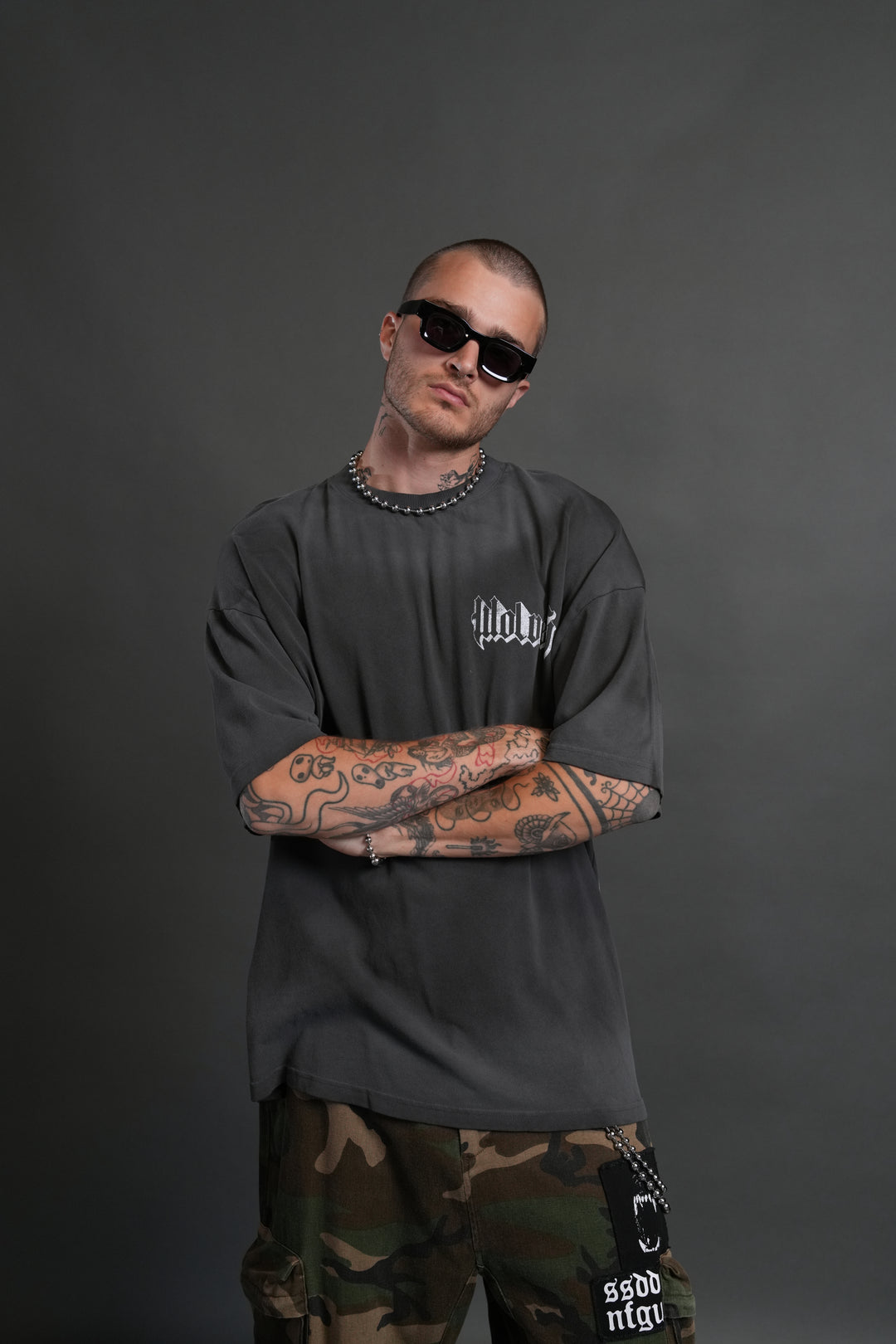 Consumed by the Darc "Premium" Oversized Tee in Wolf Gray Drift Wash