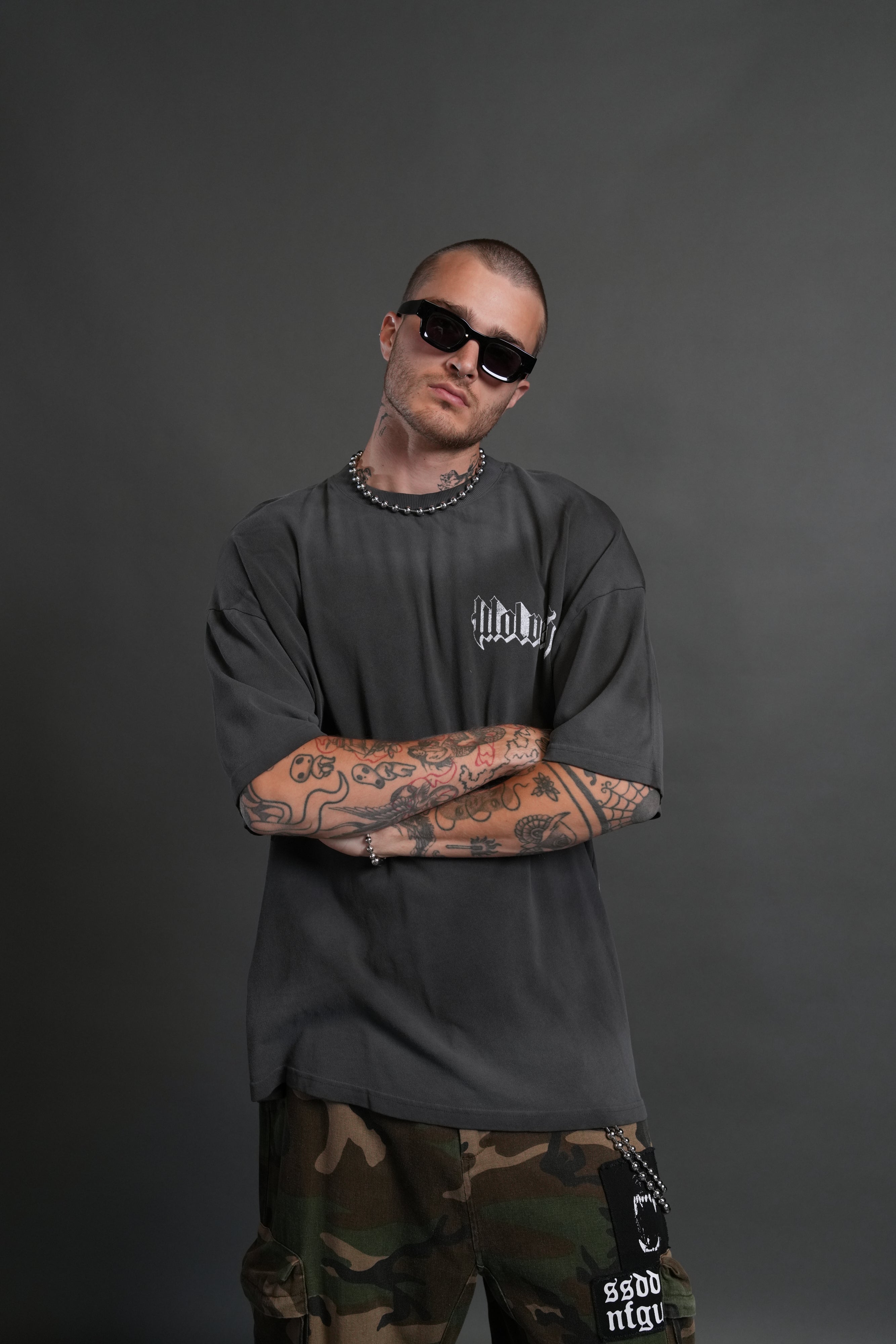 Consumed by the Darc "Premium" Oversized Tee in Wolf Gray Drift Wash