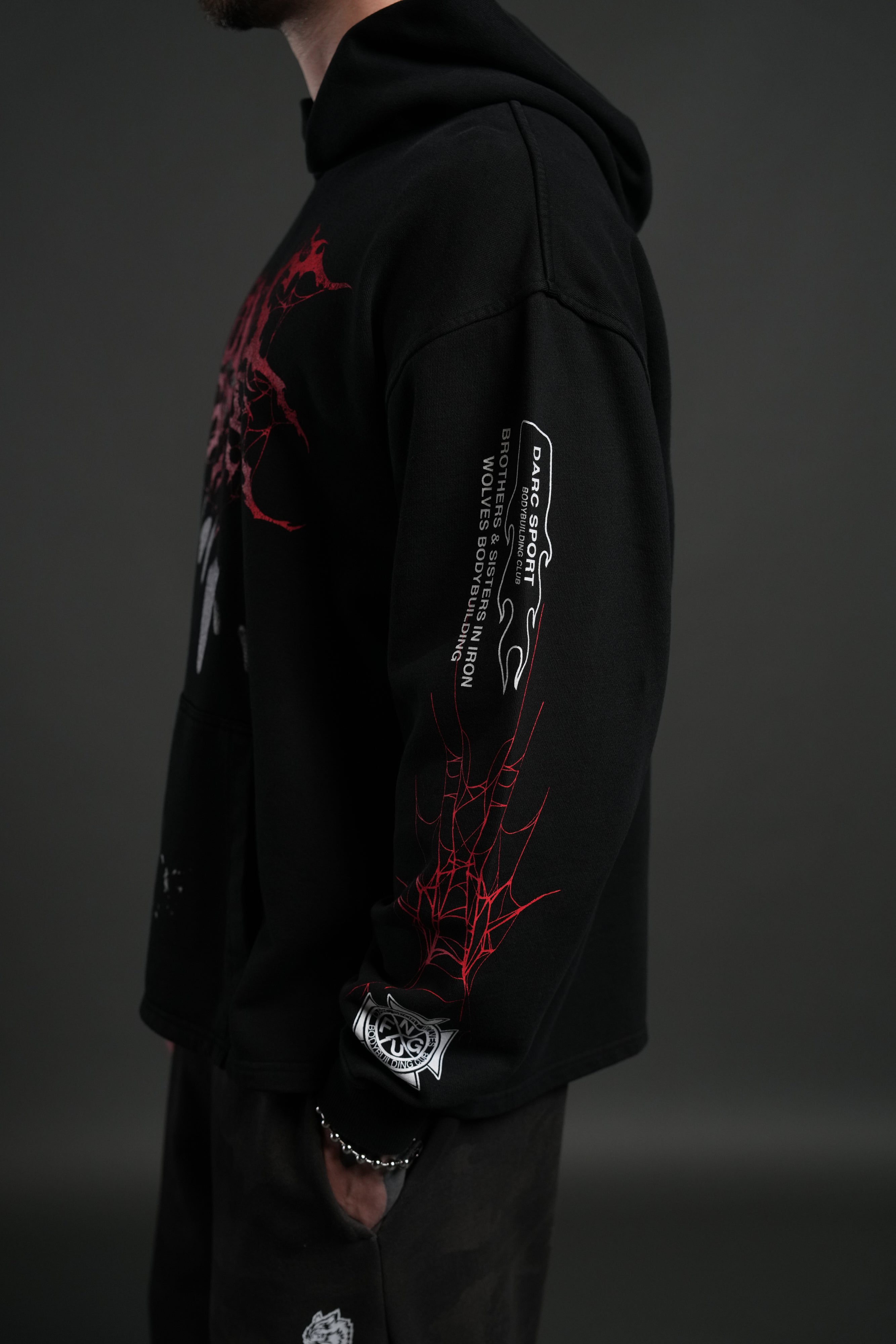 Blood Thirsty Webs "Moaty" Hoodie in Black