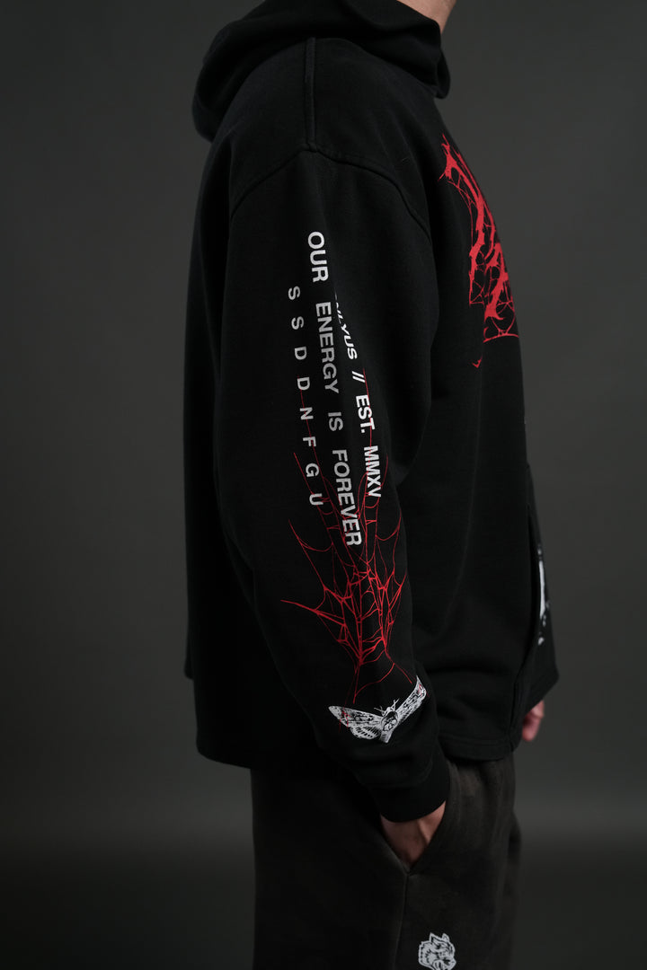 Blood Thirsty Webs "Moaty" Hoodie in Black