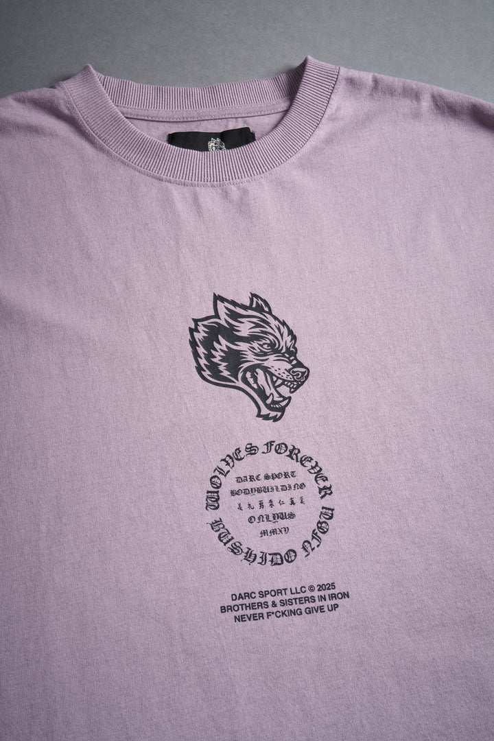 Warrior's Fire Grunge "Box Cut" L/S Tee in Purple Smoke